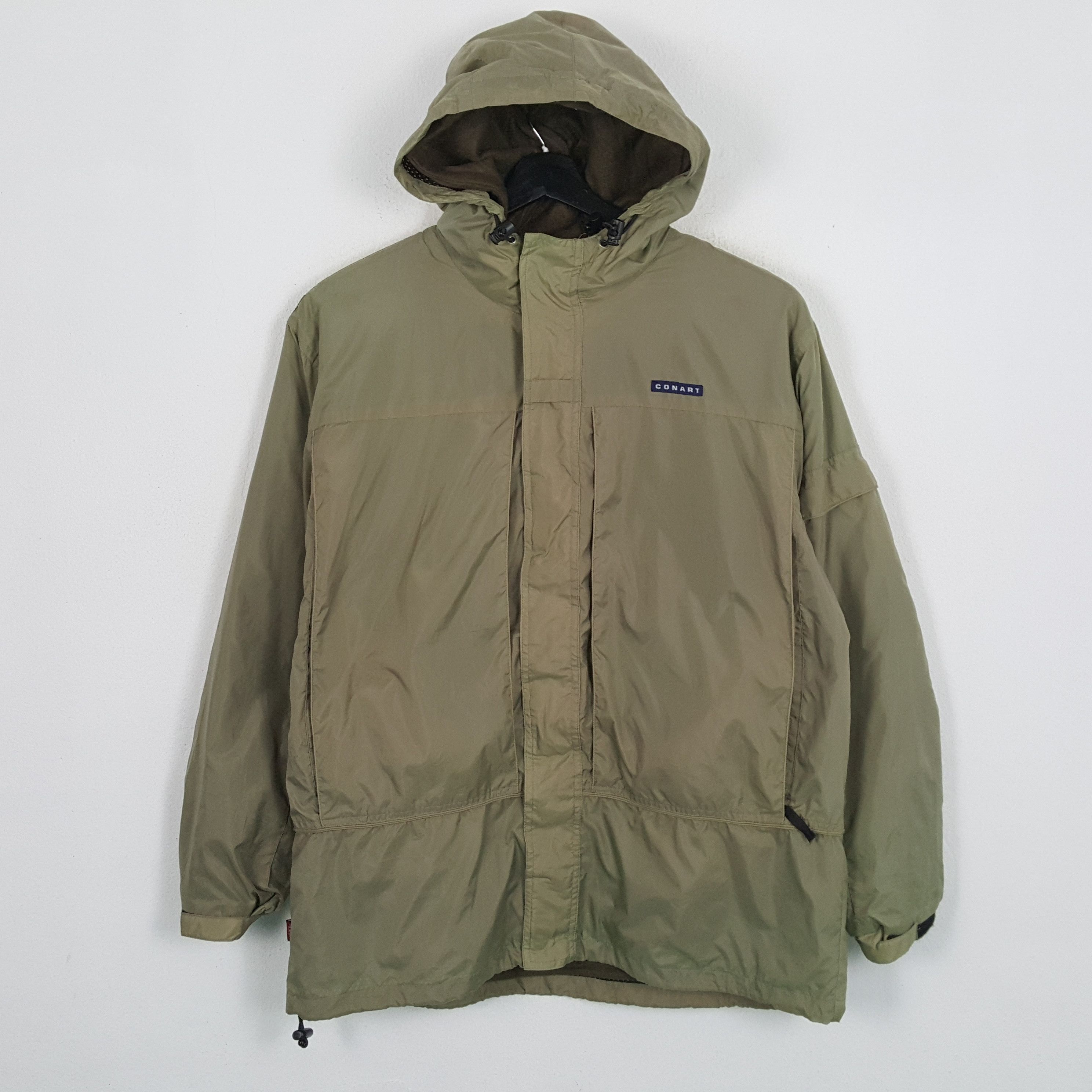 image of Skategang x Vintage Conart Streetwear Skater Style Windbreaker Jacket in Green, Men's (Size XL)