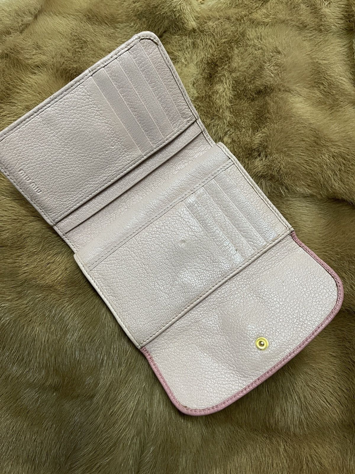 Miu Miu Miu Miu 198 Ribbon Tri-Fold Wallet Size ONE SIZE - 9 Thumbnail