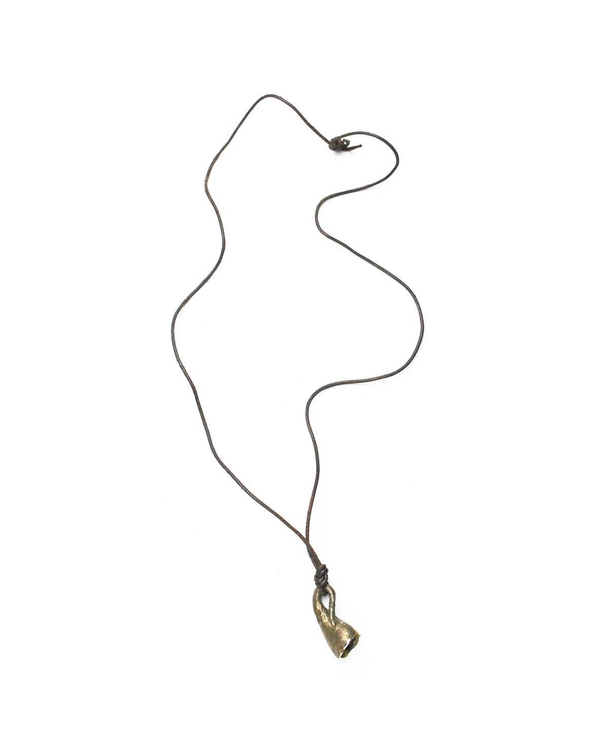 If Six Was Nine 1990S PRIMITIVE BRASS AMULET NECKLACE – TRIBAL RELIC JEWELRY Size ONE SIZE - 1 Thumbnail