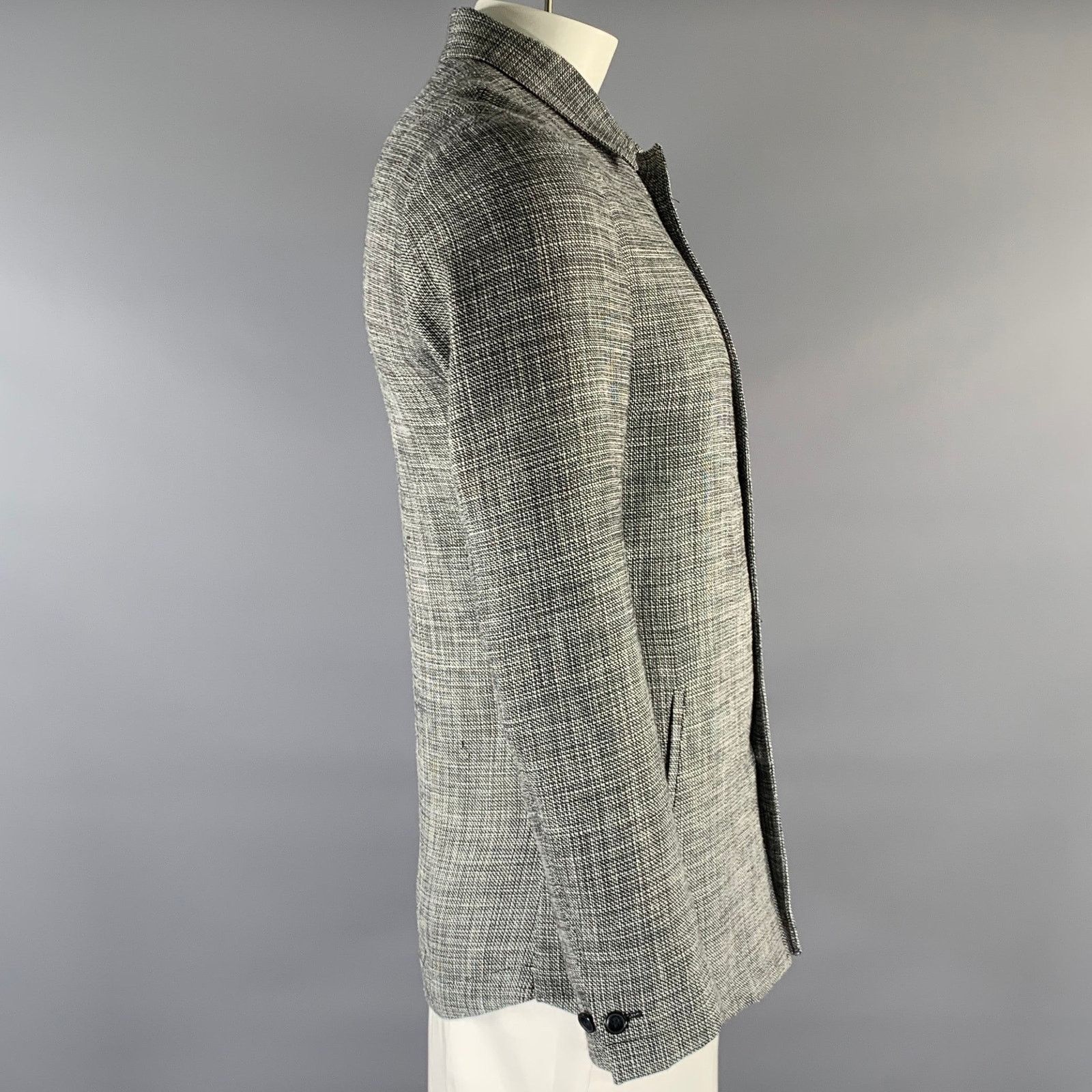 Other KLEIN EPSTEIN & PARKER L Black White Heather Wool Blend Coat Size US L / EU 52-54 / 3 - 3 Thumbnail