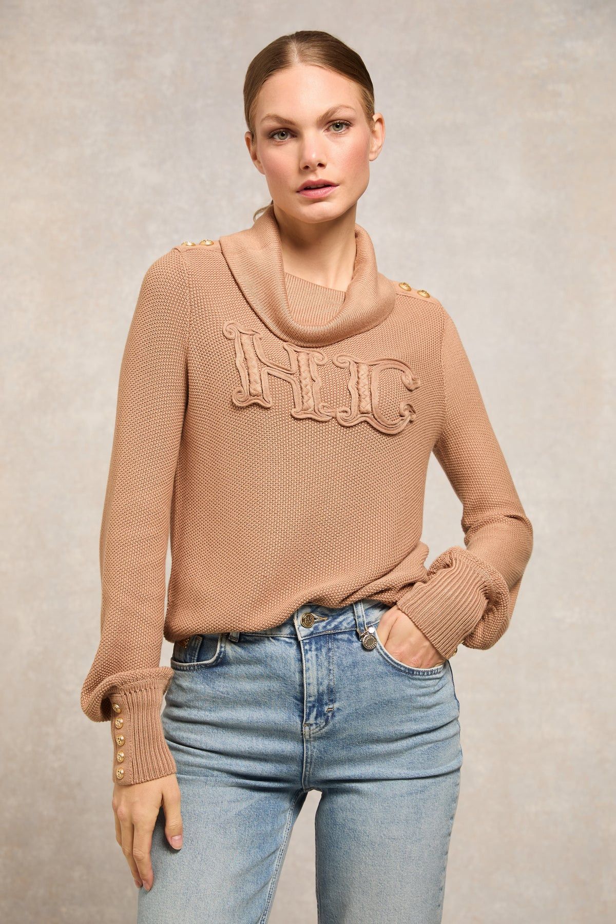 Cooper Holland Cooper Daisy Roll Neck Knit Camel Sweater Size S / US 4 / IT 40 - 1 Thumbnail
