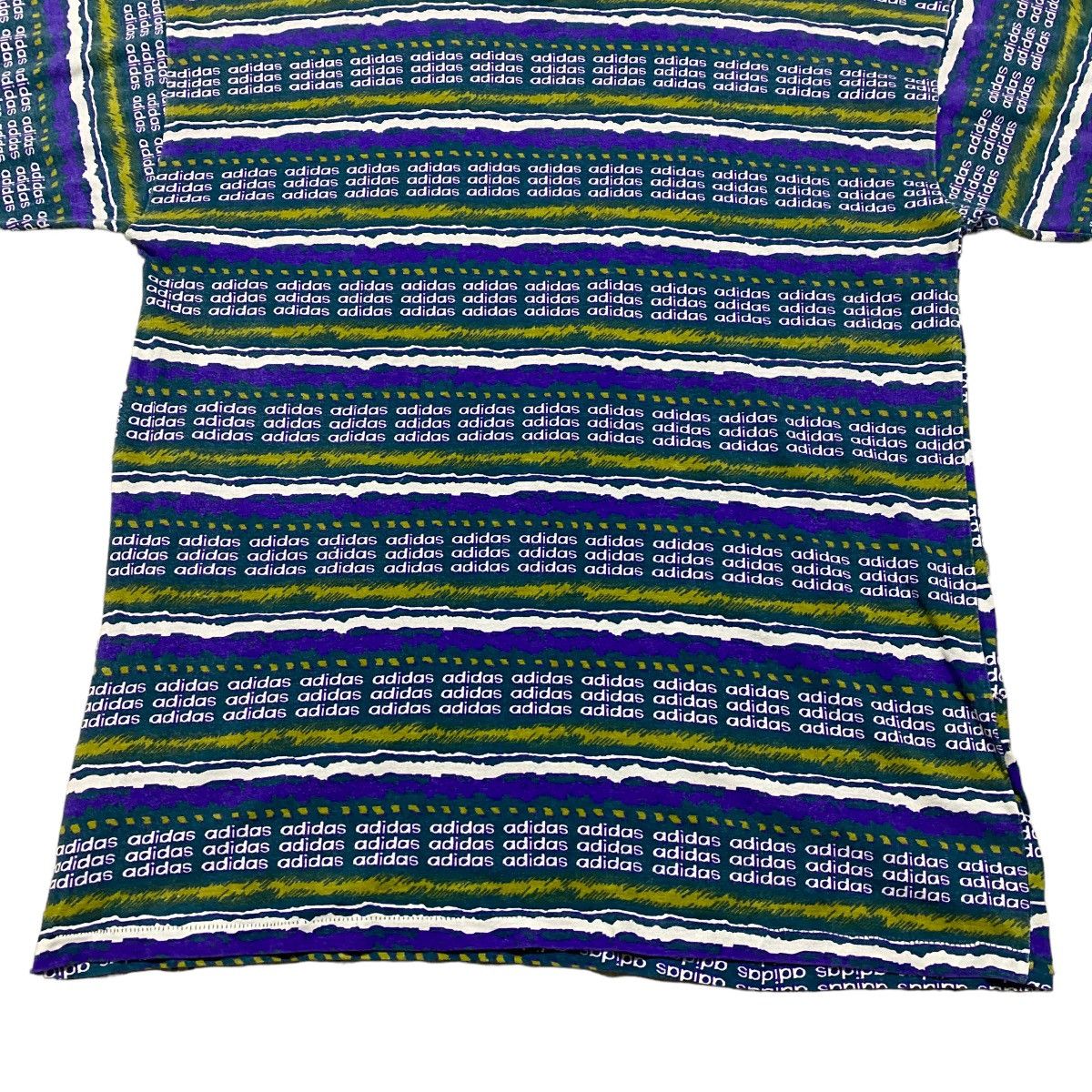 Vintage Vintage 90s Adidas Longsleeve All Over Print Striped Size US M / EU 48-50 / 2 - 4 Thumbnail