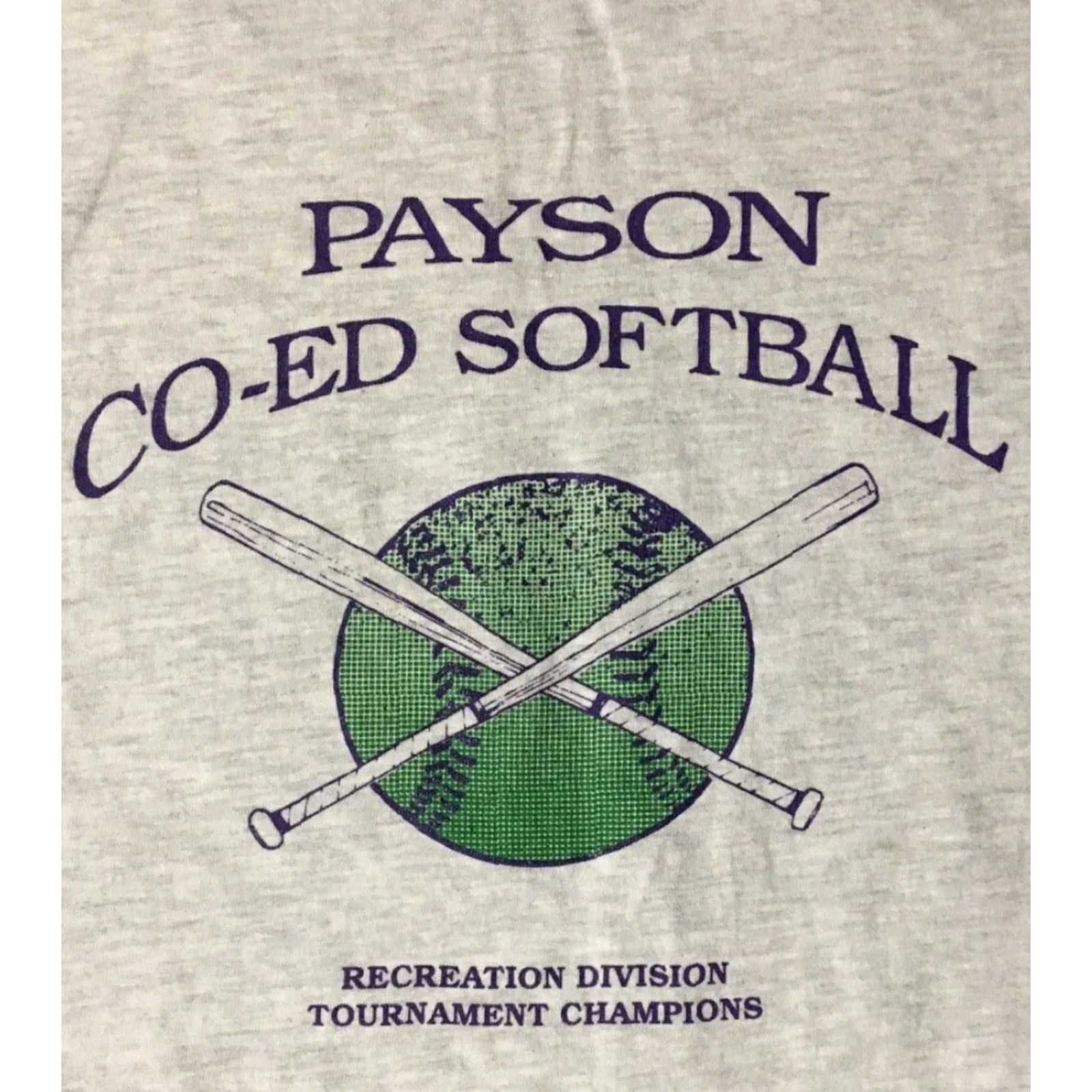 Champion VINTAGE Payson Arizona Softball Champions Shirt XL Gray Single Stitch T-Shirt Men 90s Grunge School Baseball Track & Field USA USA Size US XL / EU 56 / 4 - 3 Thumbnail
