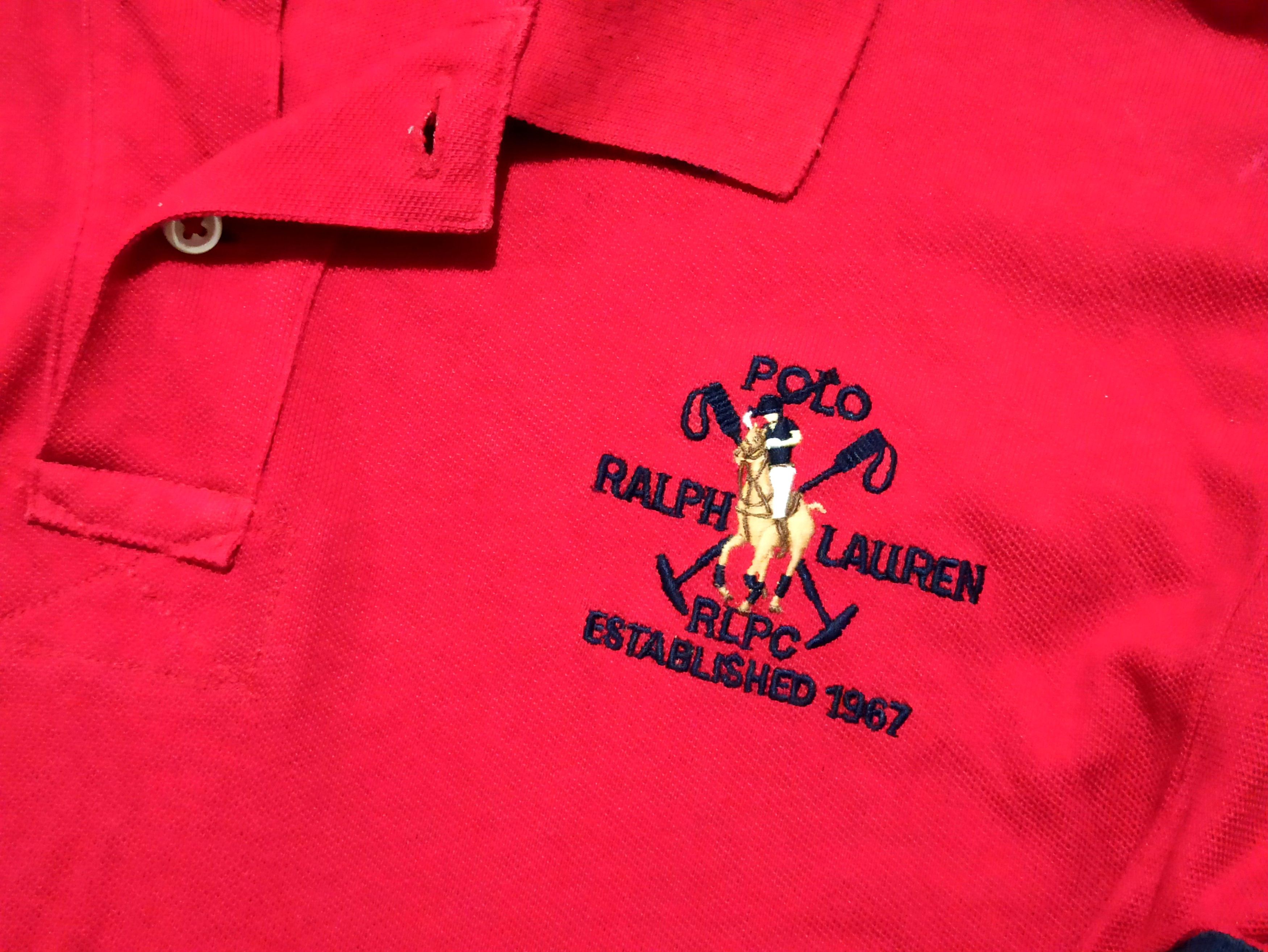 Polo Ralph Lauren Polo Ralph Lauren Red RLPC Crest Big Logo Long Sleeve Polo Size US S / EU 44-46 / 1 - 2 Thumbnail