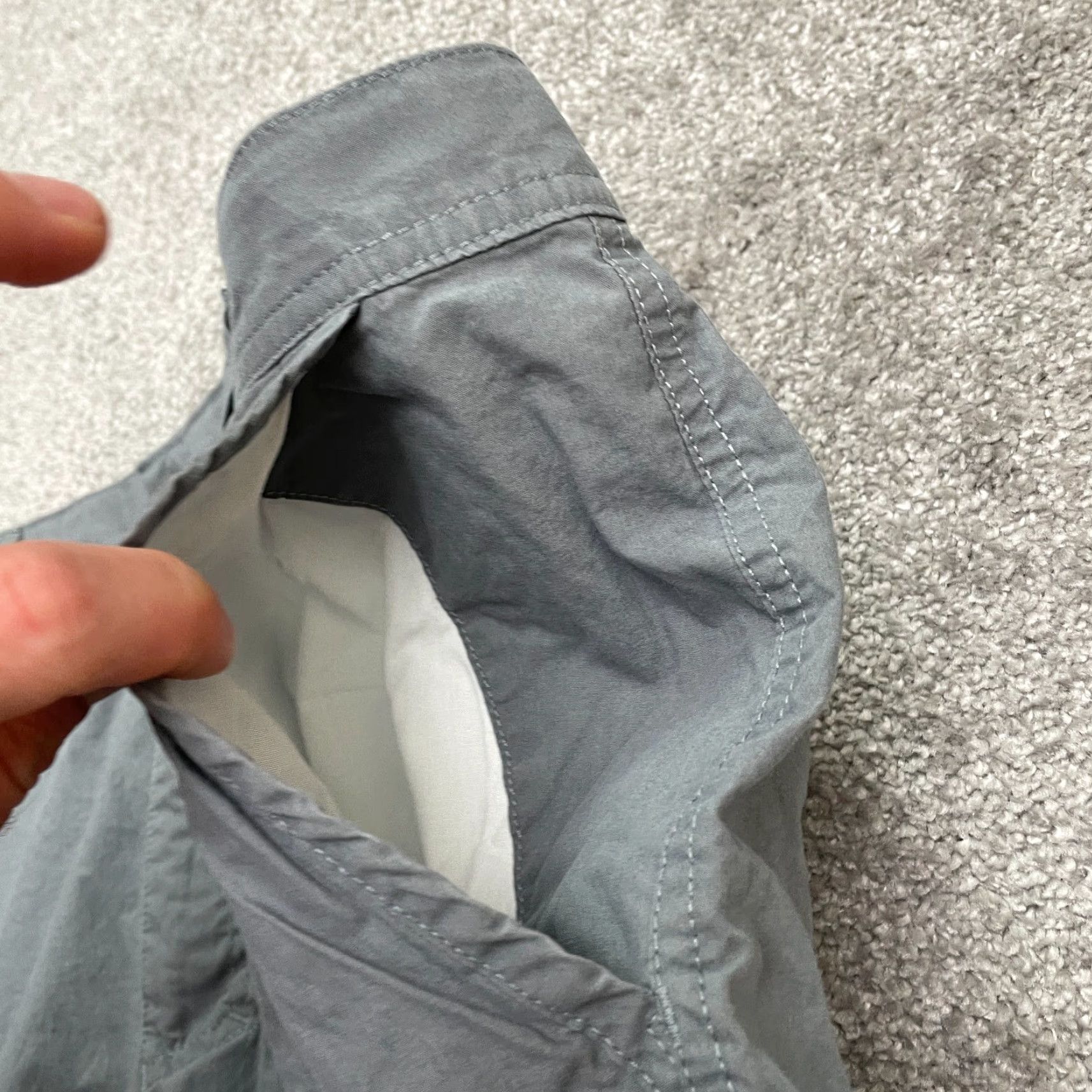 Vintage Columbia Chino Shorts Mens 38x8 Gray Pockets 100% Cotton Casual Outdoor Fishing Size US 38 / EU 54 - 3 Thumbnail