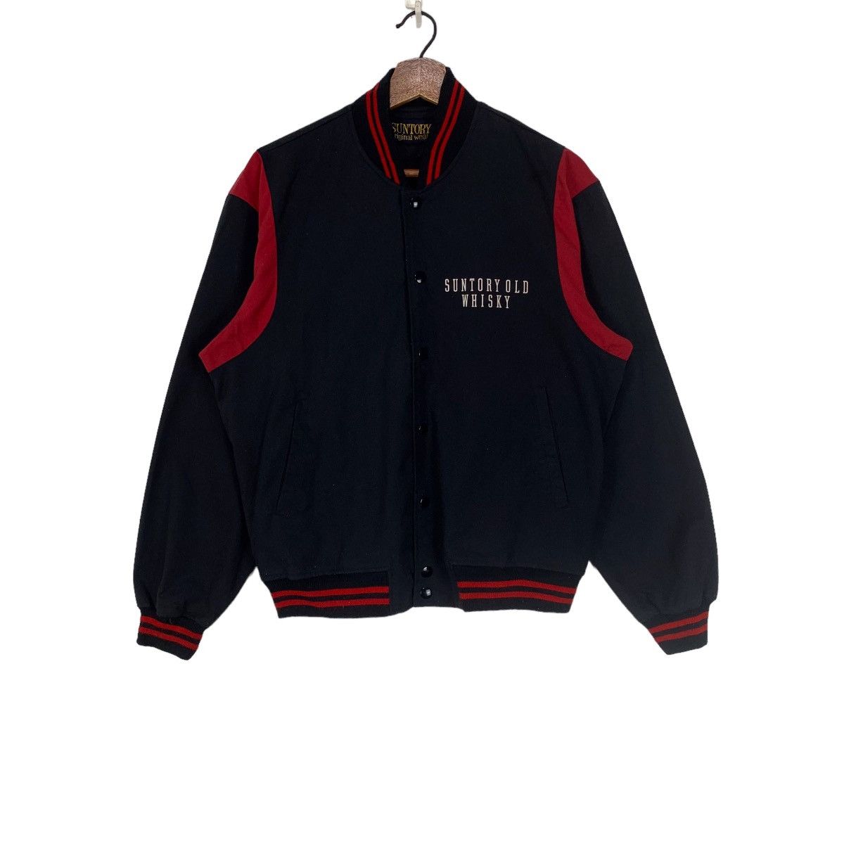 Japanese Brand × Vintage Vintage Suntory Old Whiskey Varsity Jacket Size US M / EU 48-50 / 2 - 1 Thumbnail