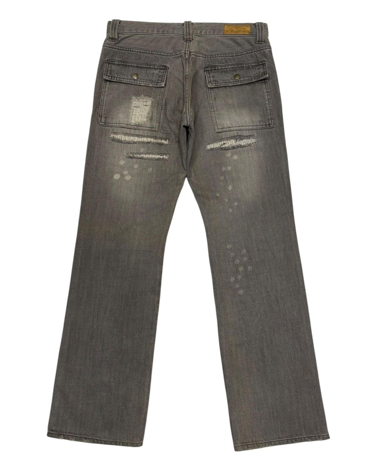 Boycott Rare Japanese Boycott Patchwork Loose Mud Wash Denim Jeans Size US 33 - 6 Thumbnail