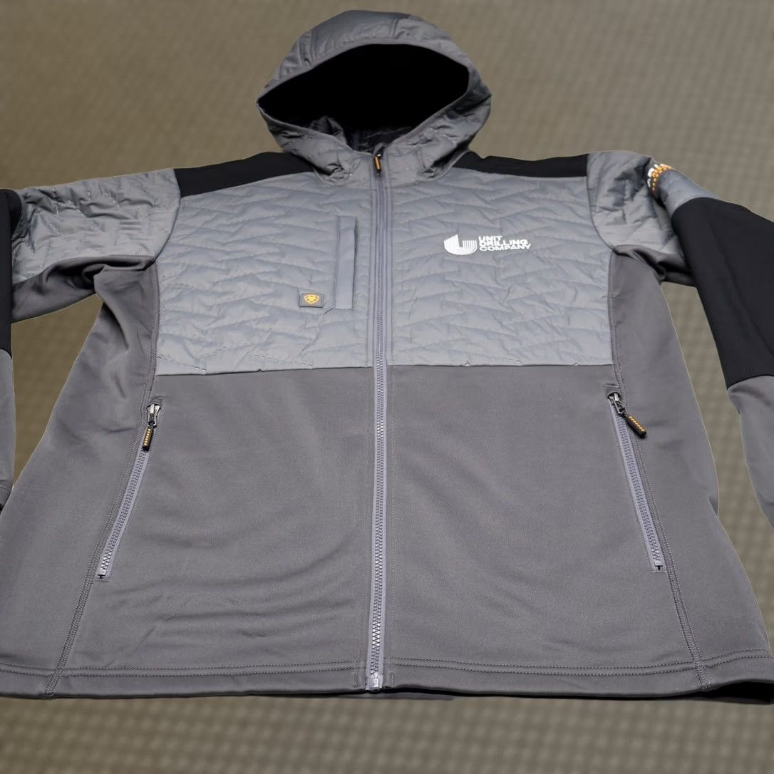 Ariat Ariat Rebar Jacket Mens XLT Grey Full Zip Work LOGO Quilted Soft Shell Pockets Athletic Size US XL / EU 56 / 4 - 1 Thumbnail