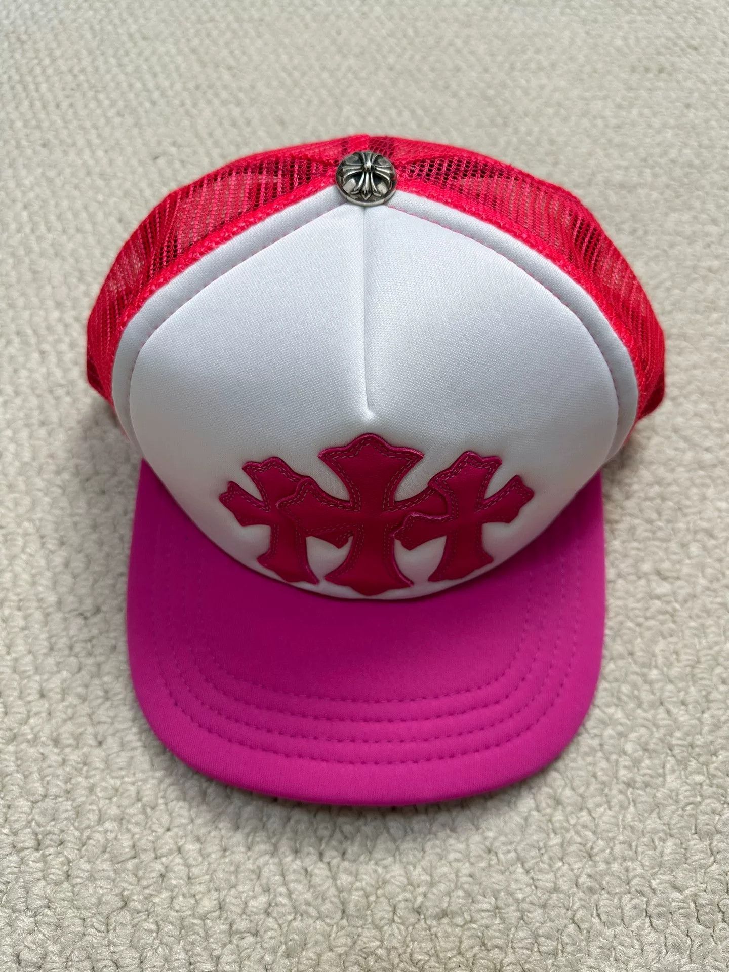 Chrome Hearts Chrome Hearts Pink Cross Patch Baseball Cap Size ONE SIZE - 1 Thumbnail