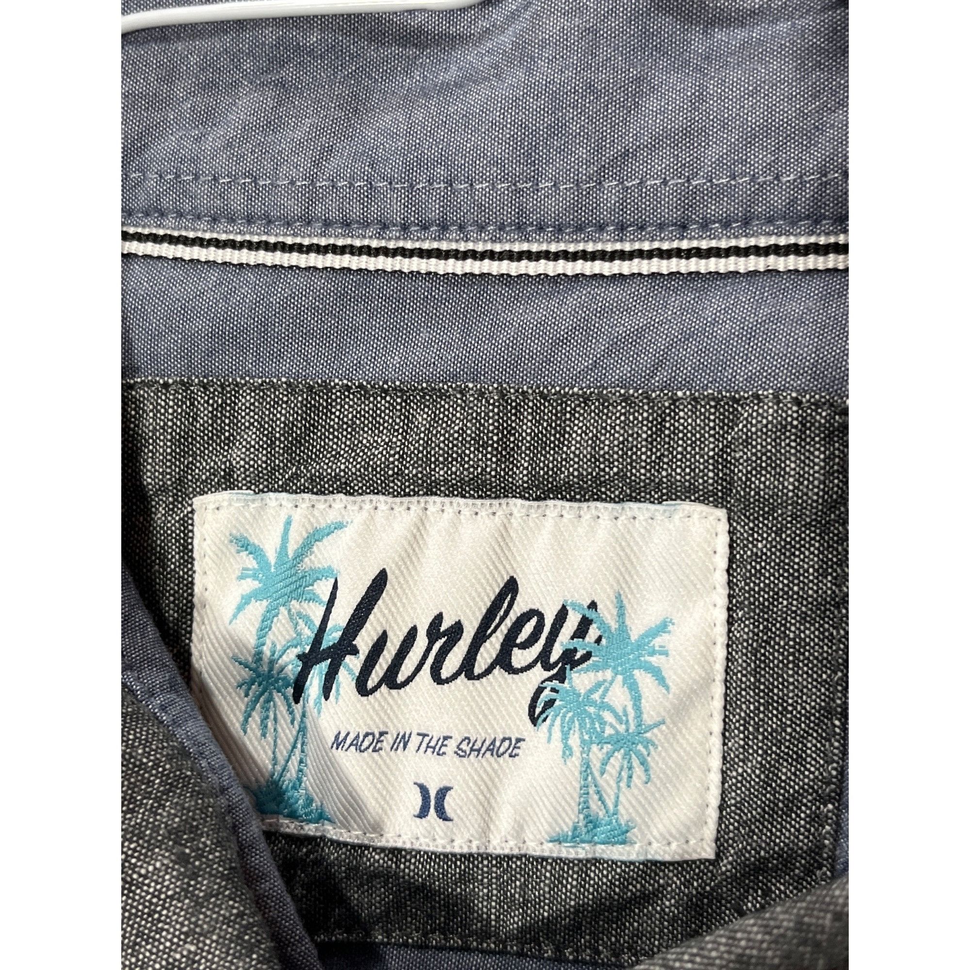 Hurley Hurley Mens Gray Button-Down Shirt XL Short Sleeve Cotton Bl Size US XL / EU 56 / 4 - 3 Thumbnail