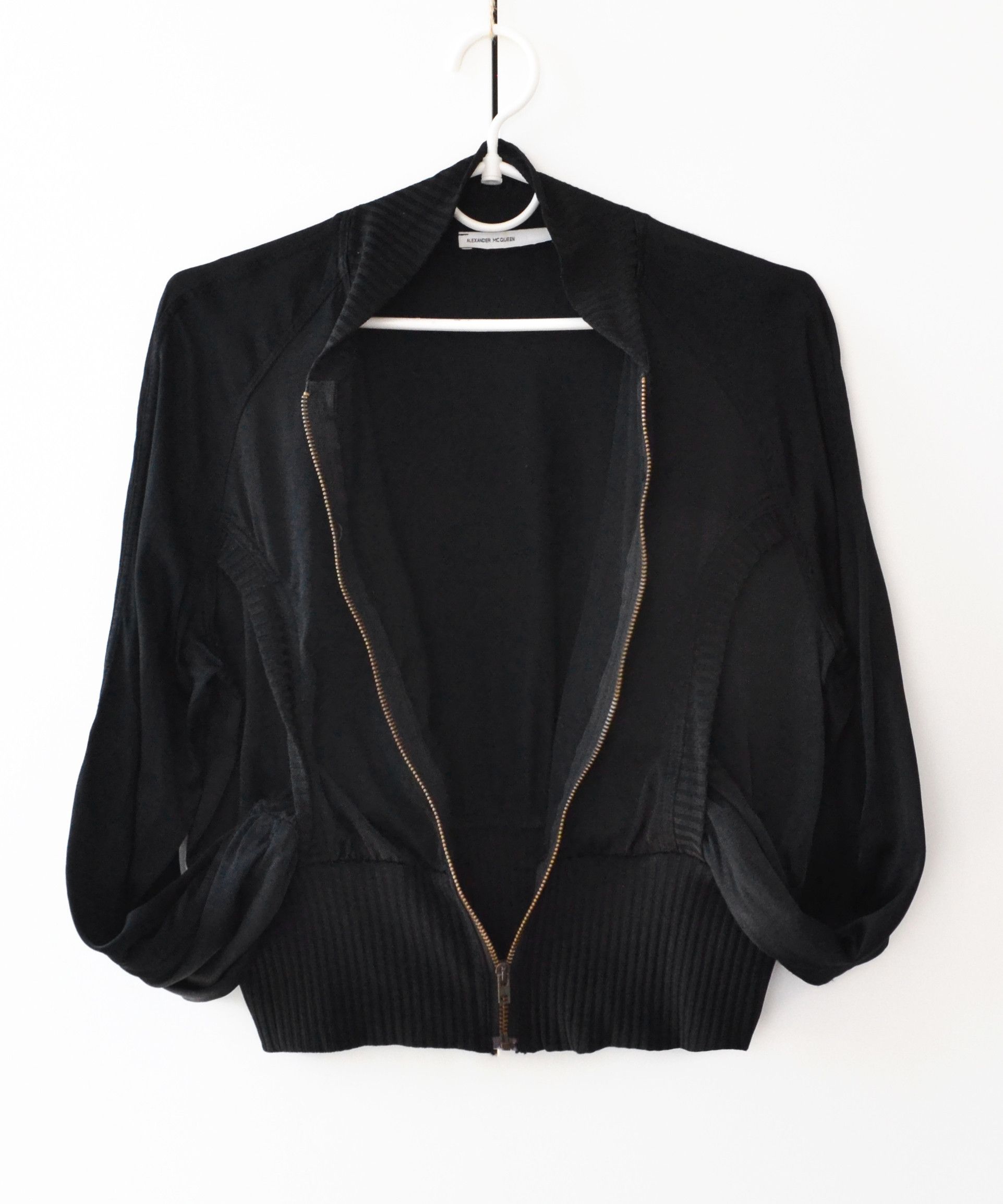 Alexander McQueen 🔴 ALEXANDER MCQUEEN Jacket 90s Black Bomber Pocket Zip Size M / US 6-8 / IT 42-44 - 6 Thumbnail