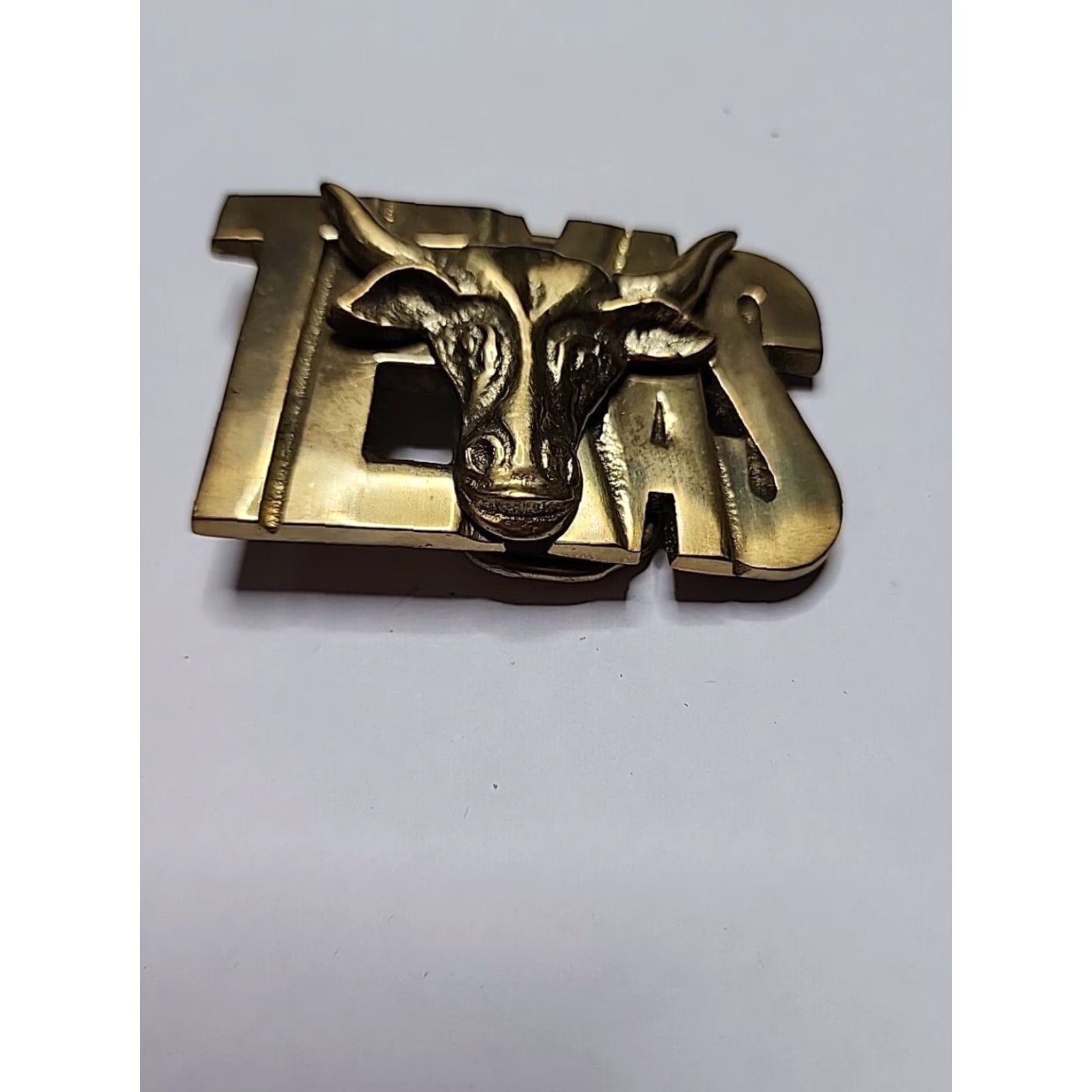 Vintage Vintage Texas Belt Buckle Cowboy Western Brass 1970s Men’s Gold Rockabilly Size ONE SIZE - 2 Thumbnail