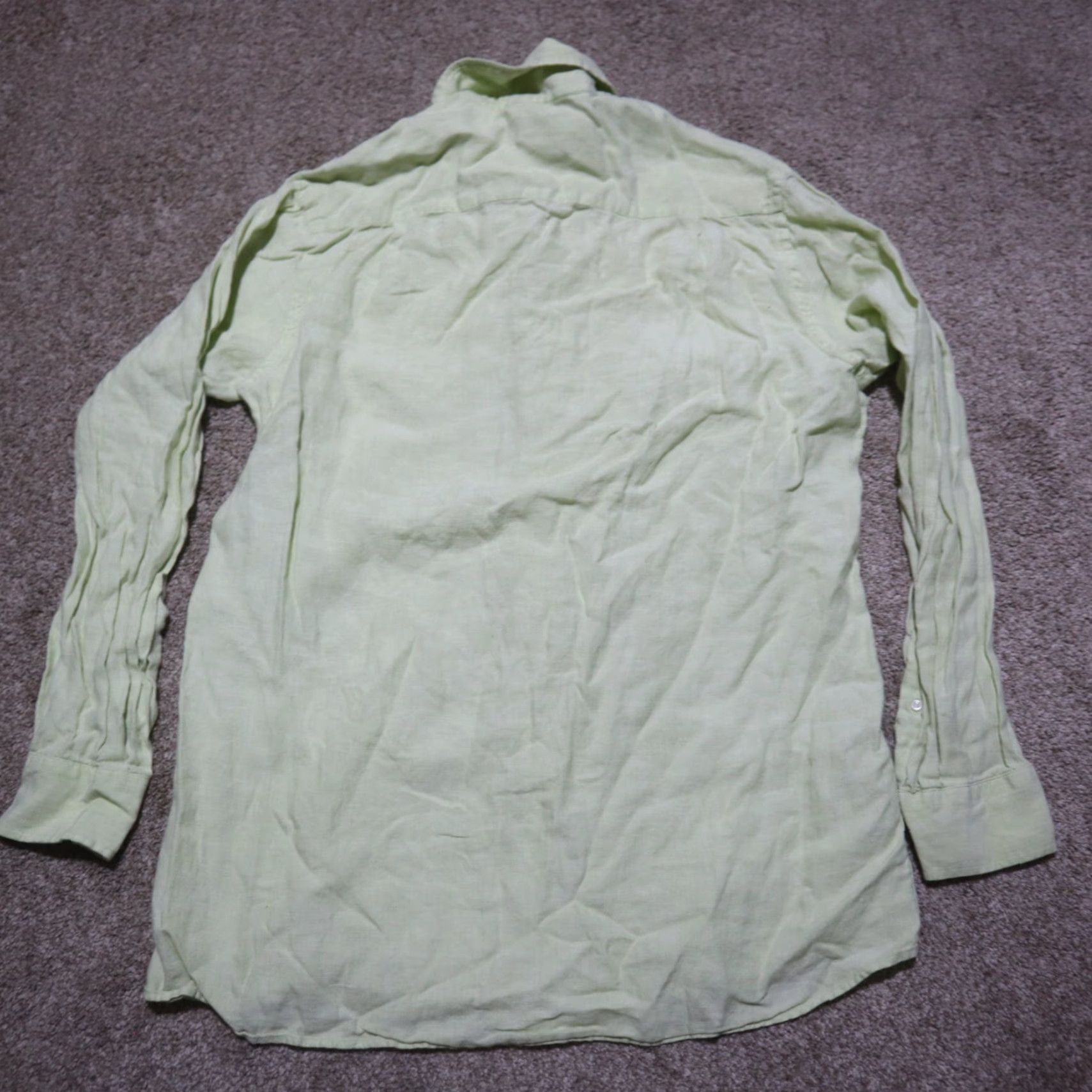 Vintage WH Belk Button-Up Shirt Green Long Sleeve Adult Men Size M Medium Shirt Mens Green Striped Button-Down (Note: ensure original words used) Size US L / EU 52-54 / 3 - 7 Thumbnail