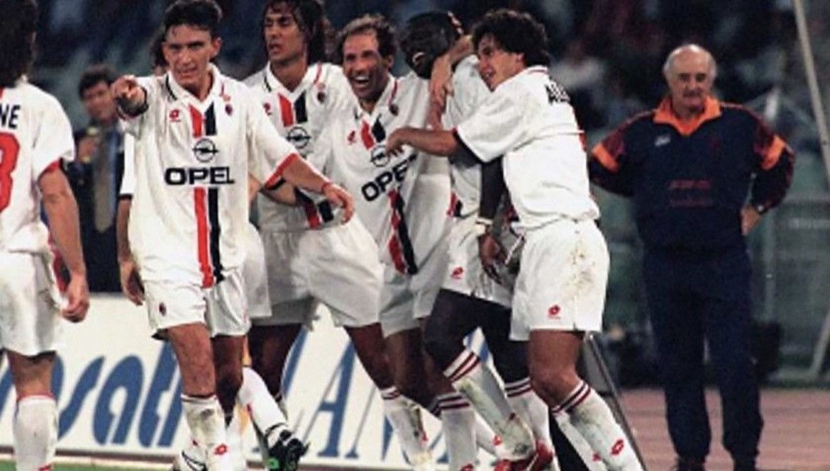 Lotto Sport lotto Milan 1995 1996 1997 Away Football Shirt Maglia Calcio Size US XL / EU 56 / 4 - 2 Thumbnail