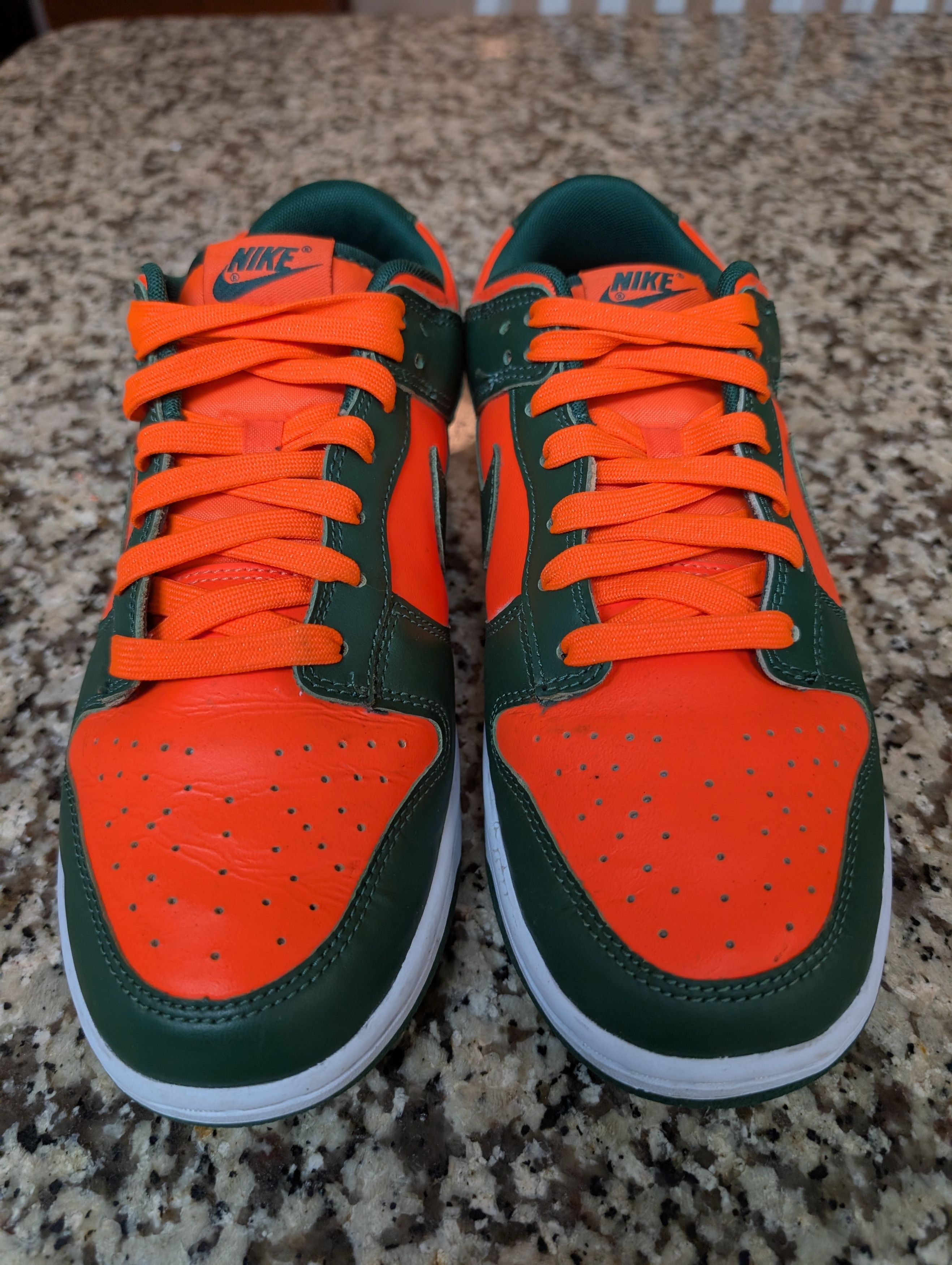 Nike Nike Dunk Low Retro " Miami Hurricanes " Size US 9.5 / EU 42-43 - 3 Thumbnail