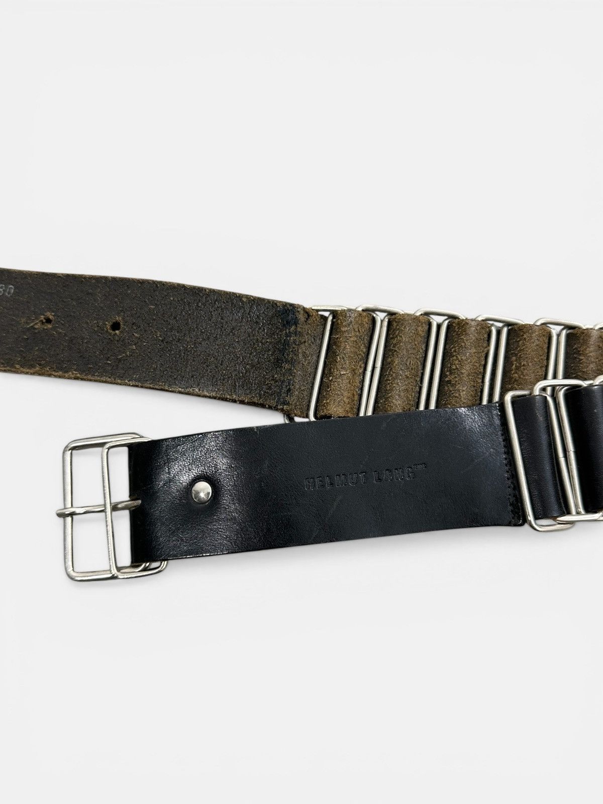 Helmut Lang Helmut Lang - AW98 Chainlink Leather Belt Size ONE SIZE - 7 Thumbnail