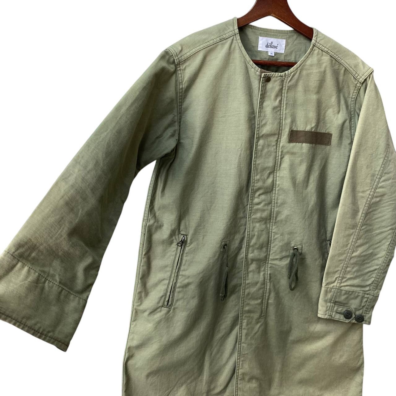 Japanese Brand DE'LAVE JAPAN PARKA FADED GREEN MILITARY ROUNDNECK COLLAR Size US S / EU 44-46 / 1 - 4 Thumbnail