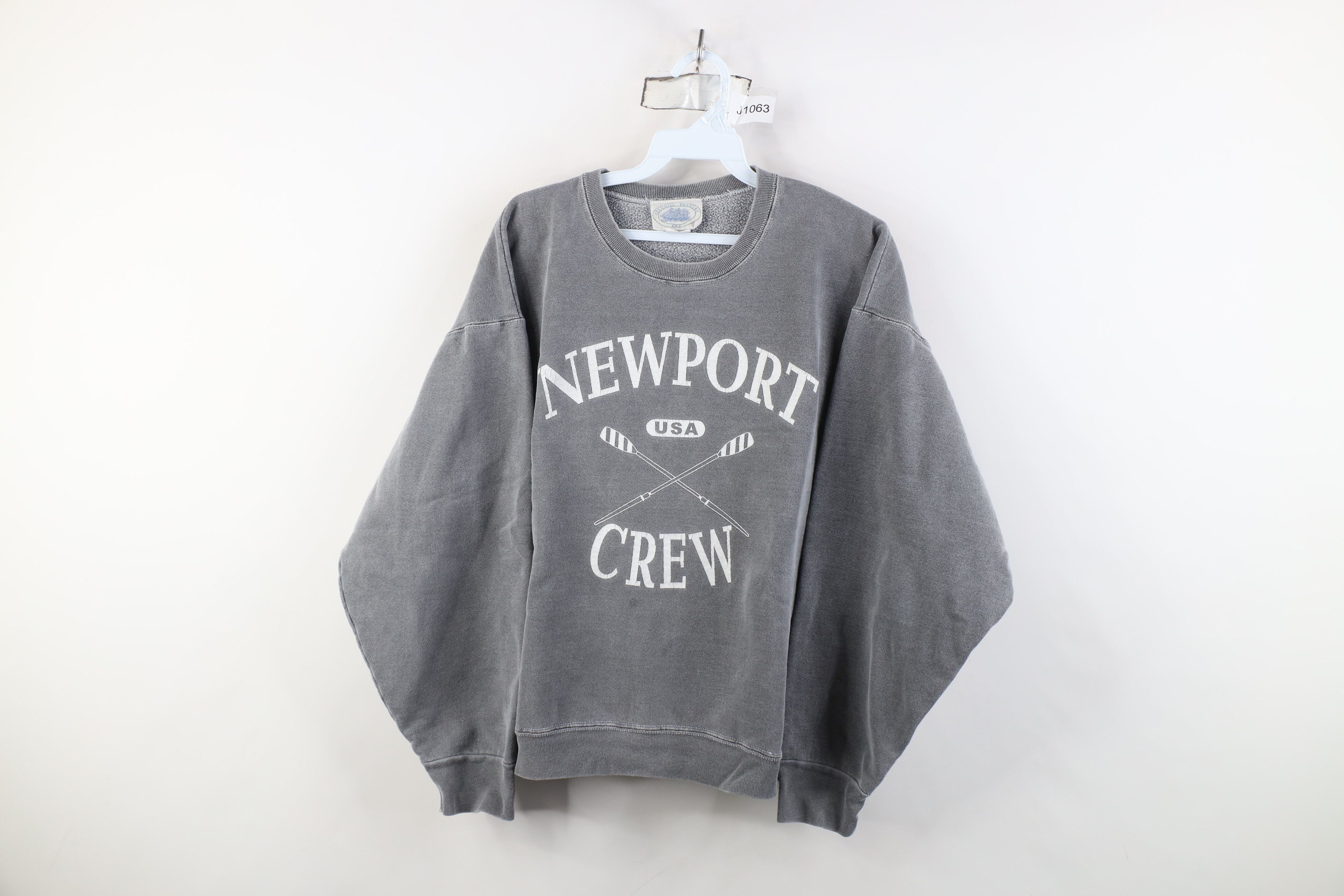 Vintage Vintage 90s Streetwear Stonewash Newport Crew Sweatshirt USA Size M / US 6-8 / IT 42-44 - 1 Thumbnail