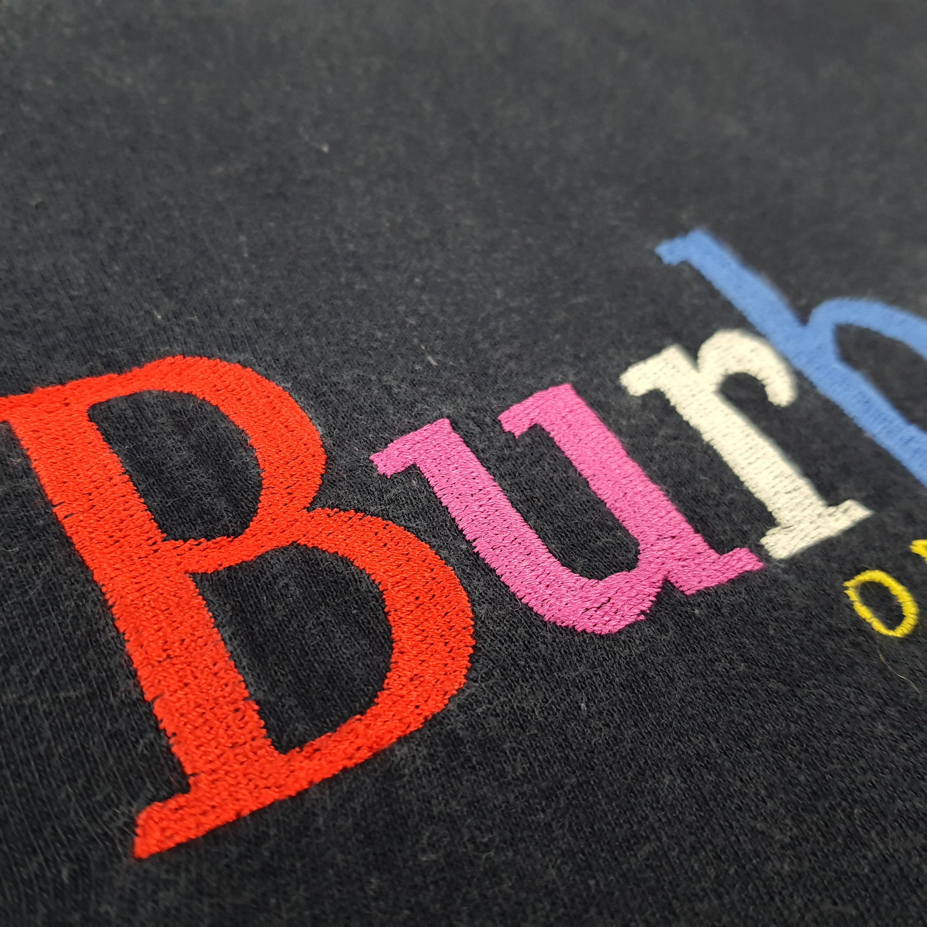 Burberry Vintage Burberrys Spell Out Embroidery Sweatshirt C270N10 Size US L / EU 52-54 / 3 - 3 Thumbnail