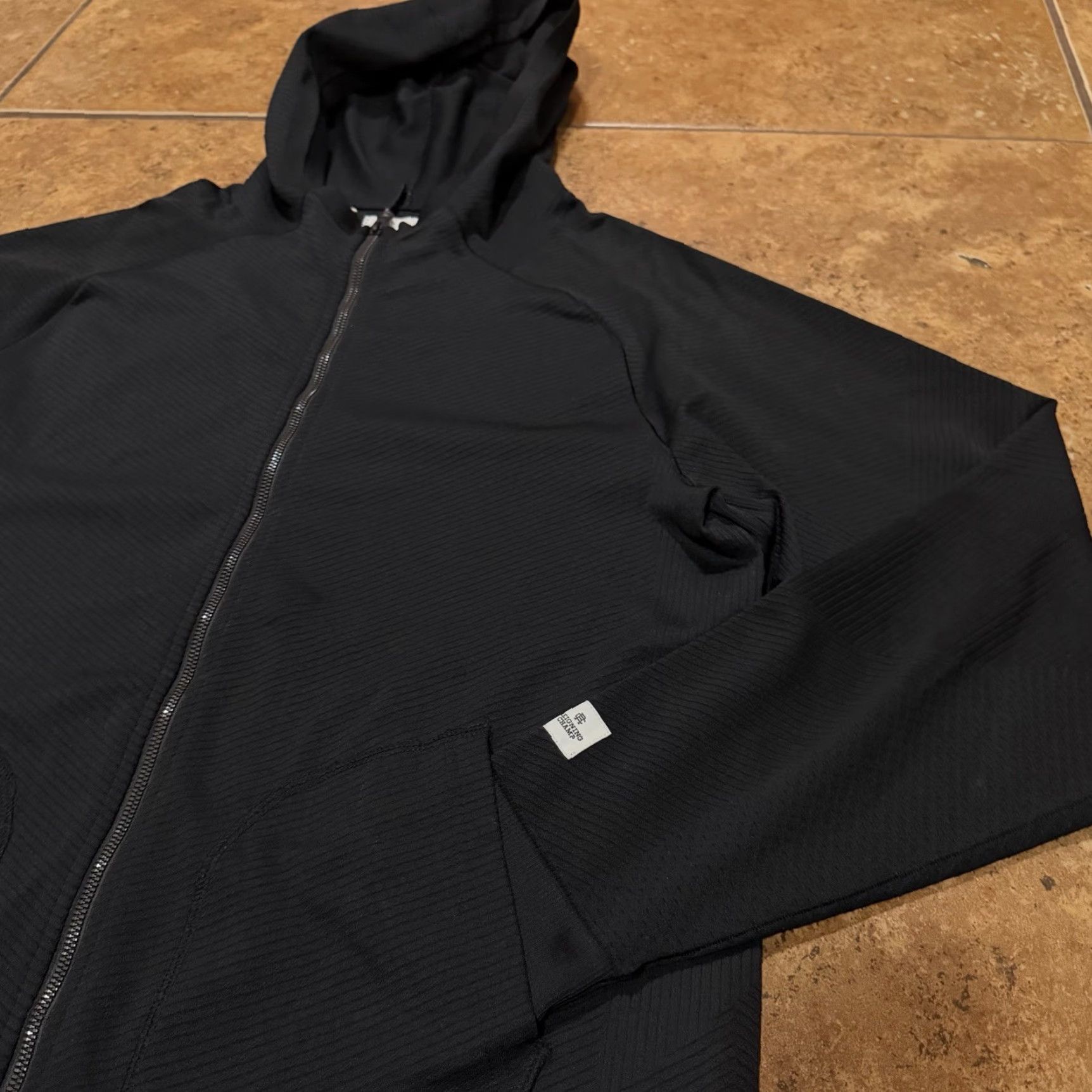 Reigning Champ REIGNING CHAMP x ADIDAS Full-Zip Hoodie Jacket BLACK Ribbed Men's L SAMPLE Jacket Track Jacket Mens Large Black Reigning Champ adidas Sample Size US L / EU 52-54 / 3 - 2 Thumbnail