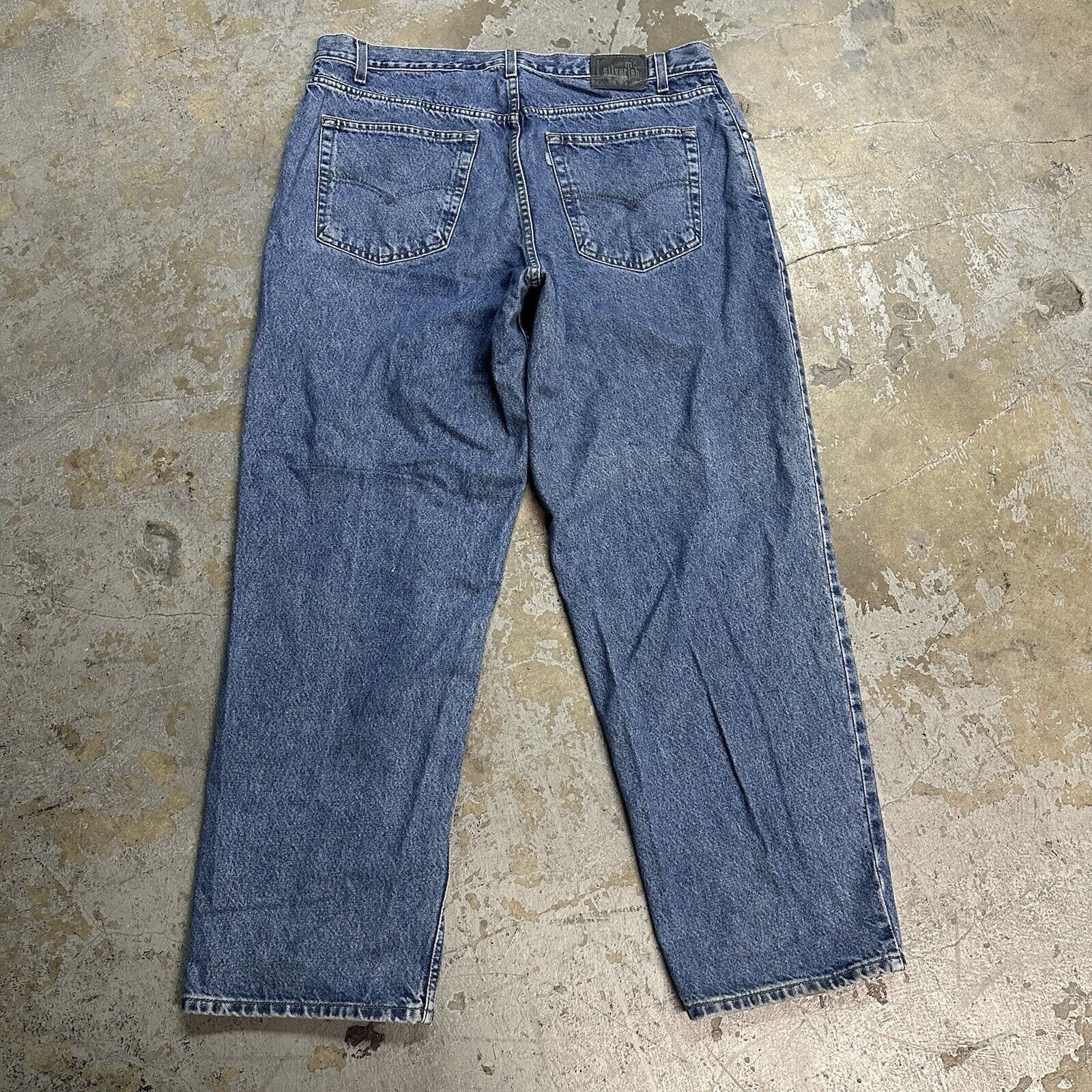 JNCO × Levi's × Vintage Vintage 90s Levi’s Silvertab Blue Baggy Denim Jeans 40x32 Size US 40 / EU 56 - 4 Thumbnail