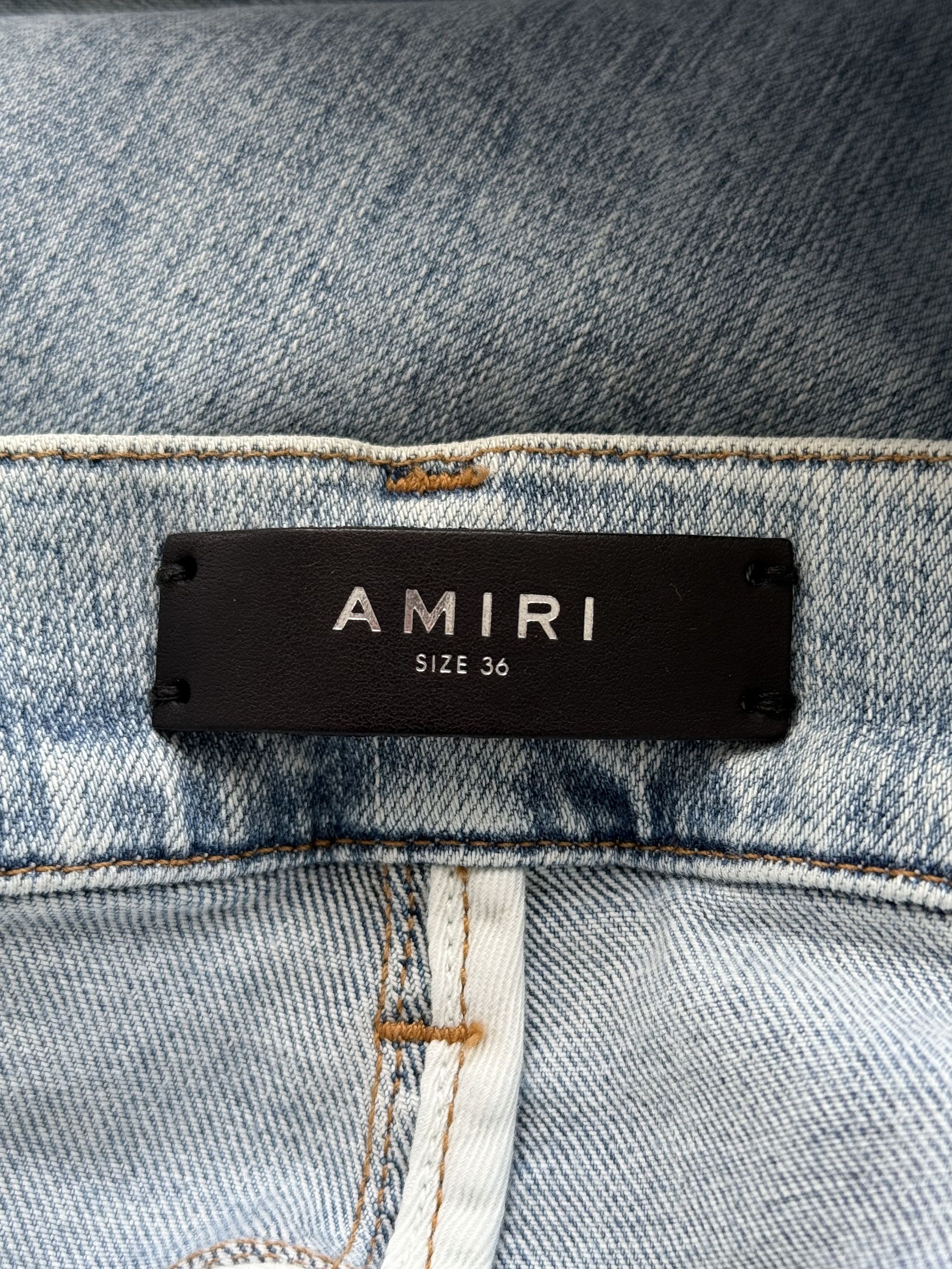 Amiri Amiri Swarovski Light Vintage & Crystal Patch Jeans Size US 34 / EU 50 - 3 Thumbnail