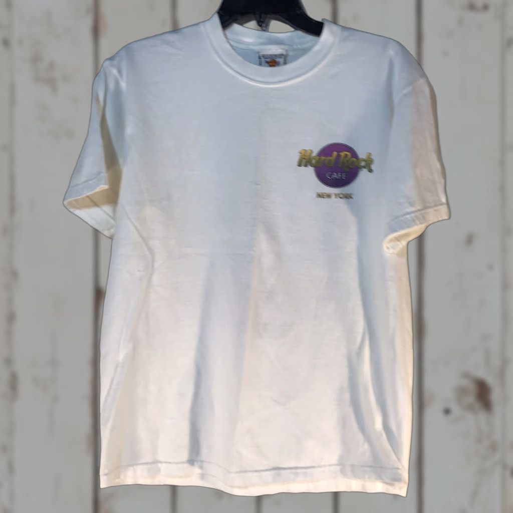 Hard Rock Cafe VINTAGE Hard Rock Cafe New York White Front/Back T Shirt Womens M Regular Short Sleeve Round Neck Logo Knit 100% Cotton Casual Spring Summer 1998 USA Size M / US 6-8 / IT 42-44 - 1 Thumbnail