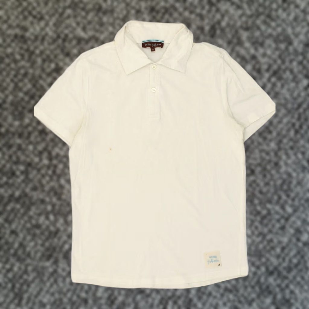 Guess GUESS Mens Polo Shirt Small White Cotton Size US S / EU 44-46 / 1 - 1 Thumbnail