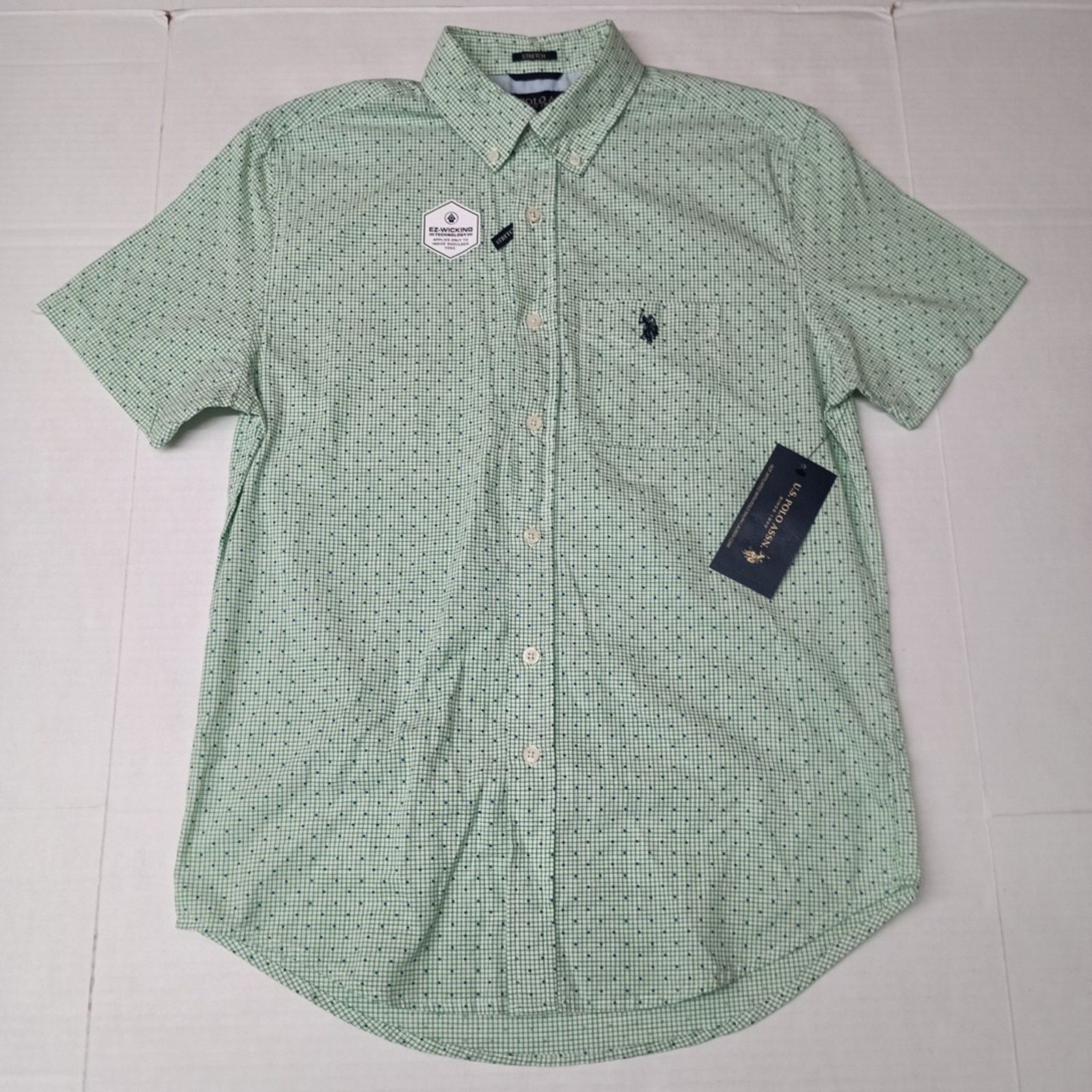 U.S. Polo Assn. U.S. Polo Assn. Woven Shirt Men's S Stretch Green Checkered Size US S / EU 44-46 / 1 - 1 Thumbnail