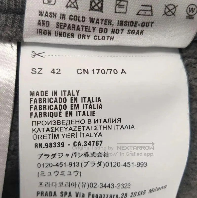 Miu Miu Miu Miu Black Cotton Logo Print Casual Pants . Size 30" / US 8 / IT 44 - 5 Thumbnail