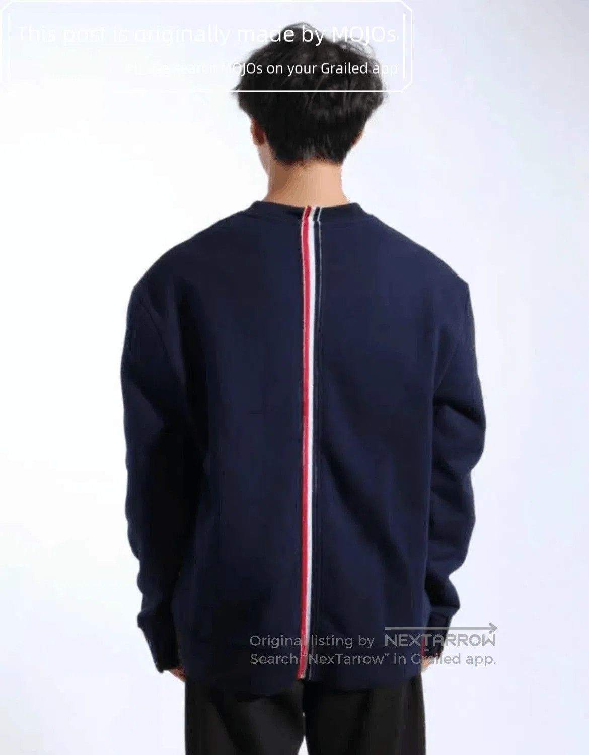 Thom Browne Sz 1 Thom Browne Back Triple Stripe Navy Sweatshirt. Size US S / EU 44-46 / 1 - 7 Thumbnail