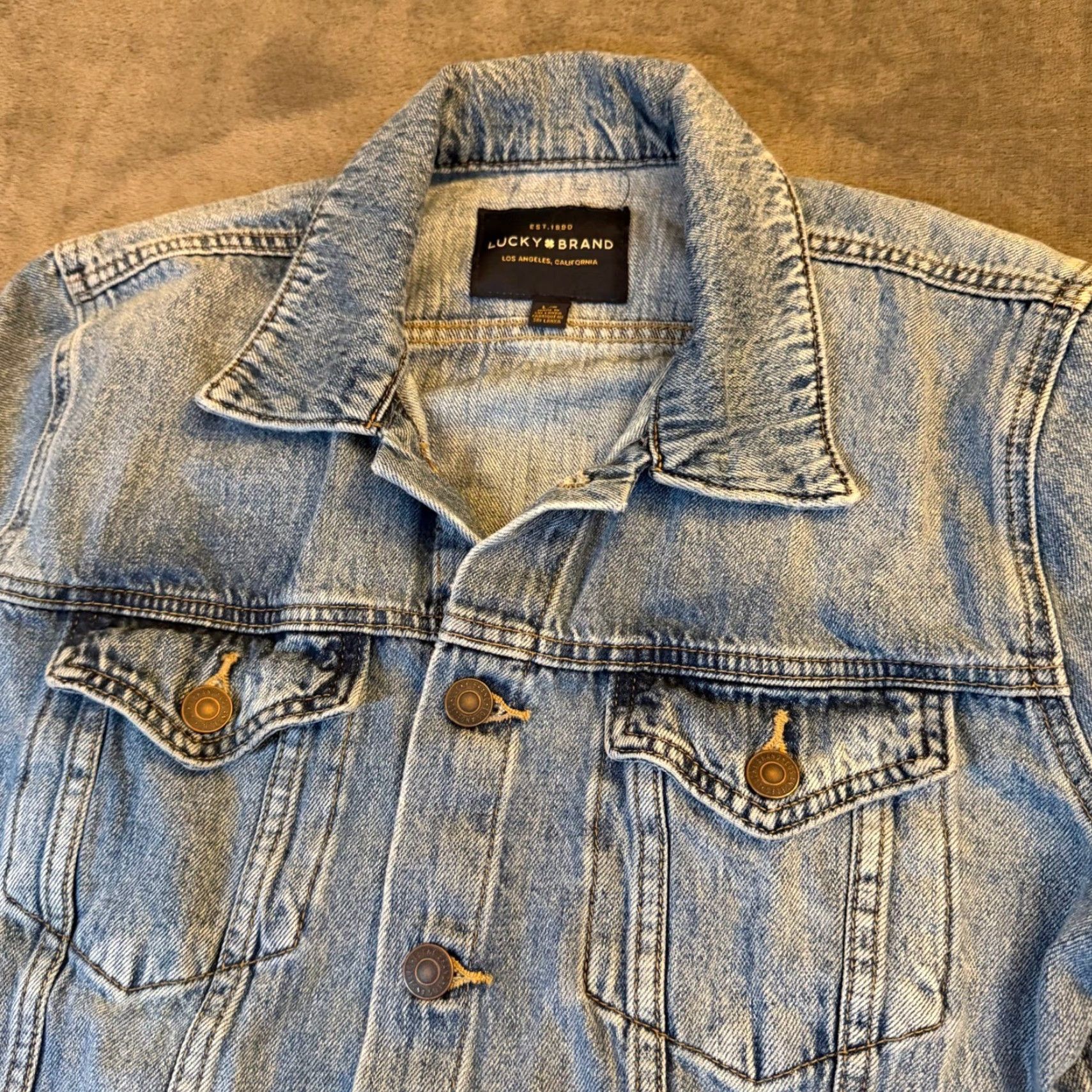 Lucky Brand Lucky Brand Tomboy Trucker Denim Jacket Light Wash Blue Womens Large Size L / US 10 / IT 46 - 2 Thumbnail