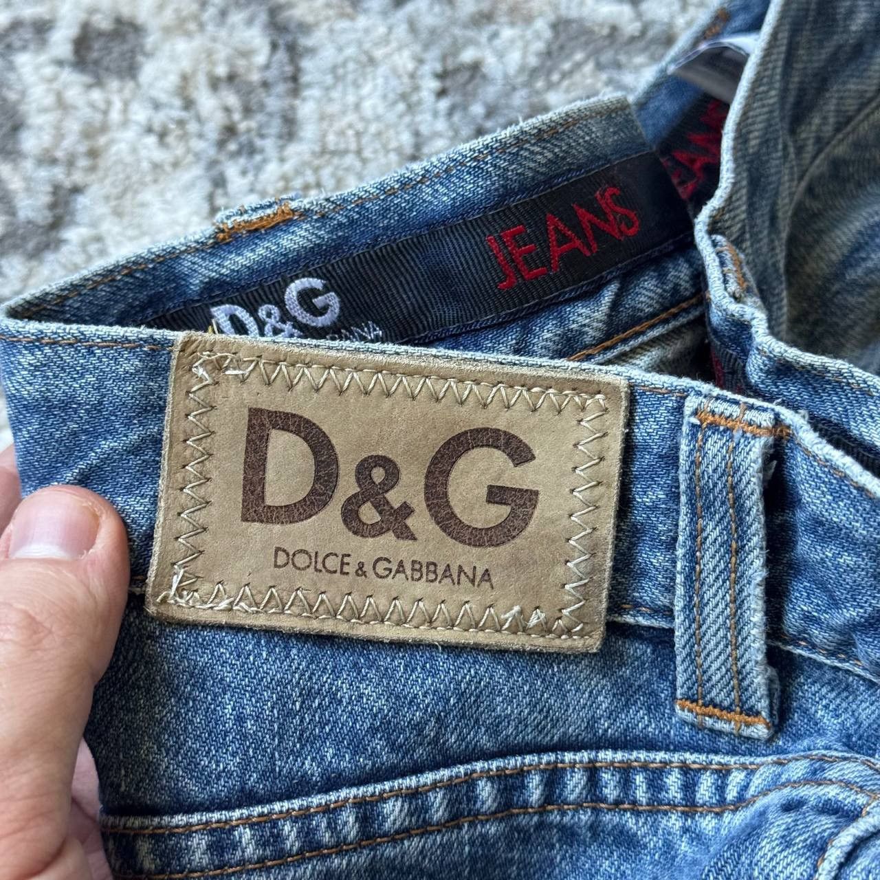 Dolce & Gabbana Crazy Vintage Dolce & Gabbana Straight Heavy Relaxed Jeans Size US 34 / EU 50 - 12 Thumbnail