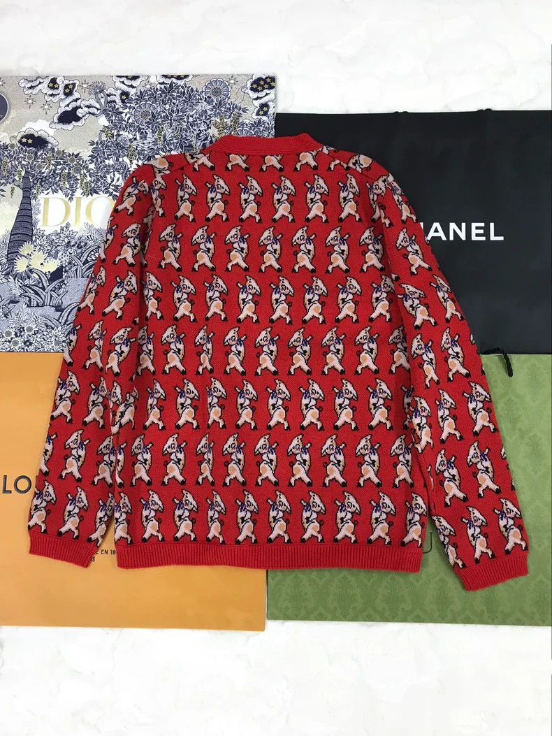 Gucci Gucci Dancing Piglet Wool Cardigan Coat Size L / US 10 / IT 46 - 2 Thumbnail