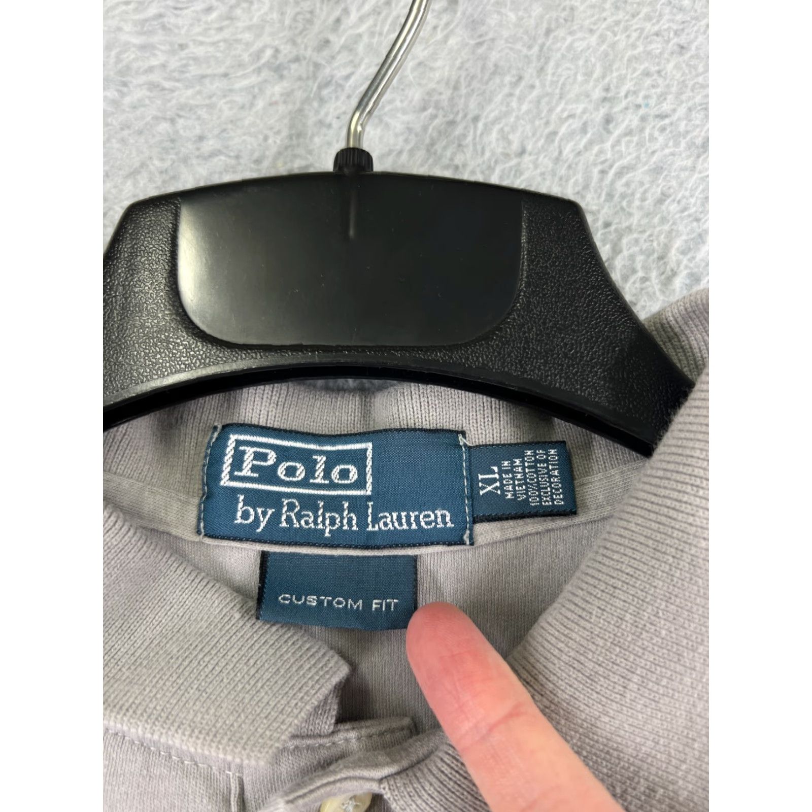 Ralph Lauren VINTAGE Ralph Lauren Polo Shirt Mens XL Gray Cotton Jersey Golf Shirt Size US XL / EU 56 / 4 - 3 Thumbnail