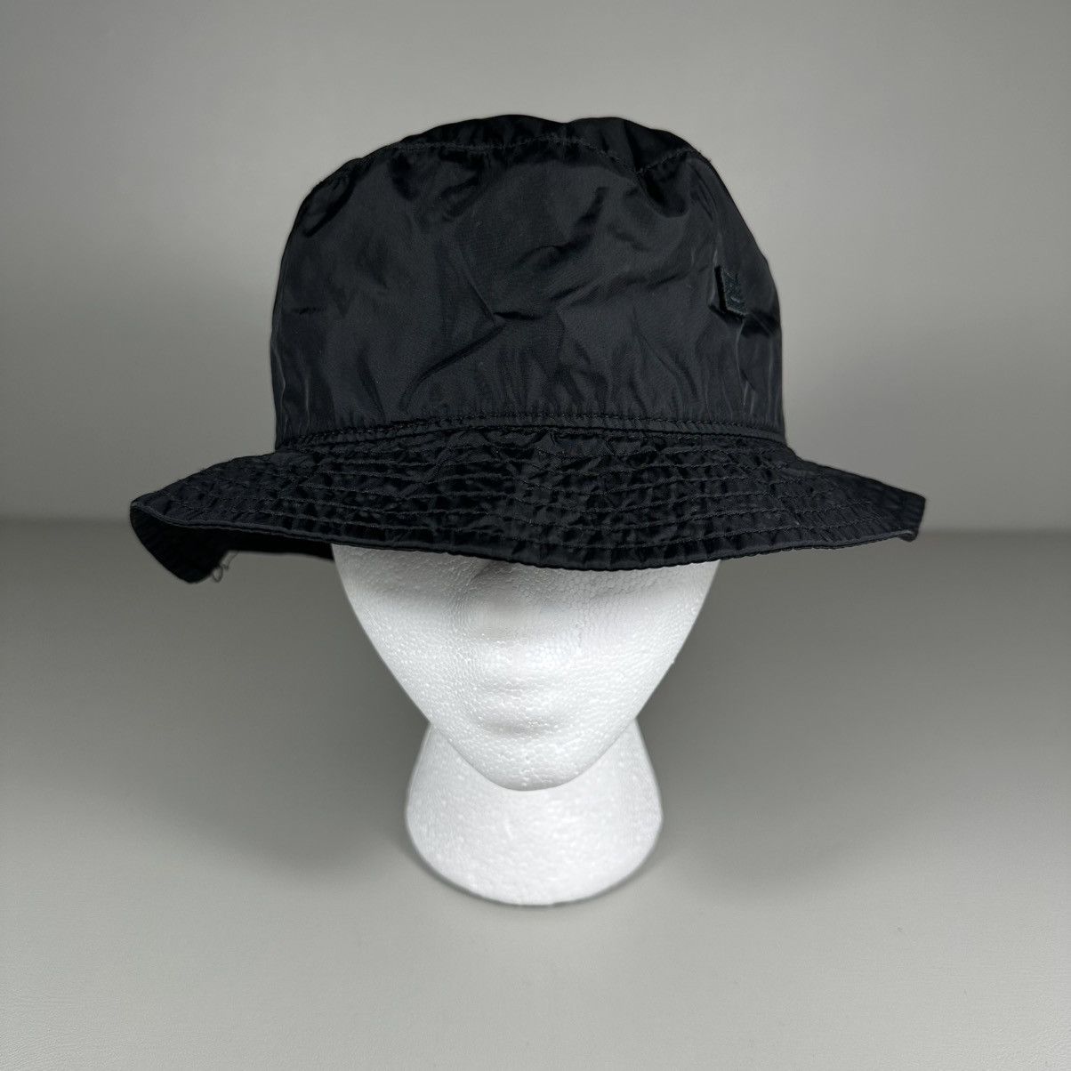 Acne Studios Buk Face Tech Black Nylon Bucket Hat