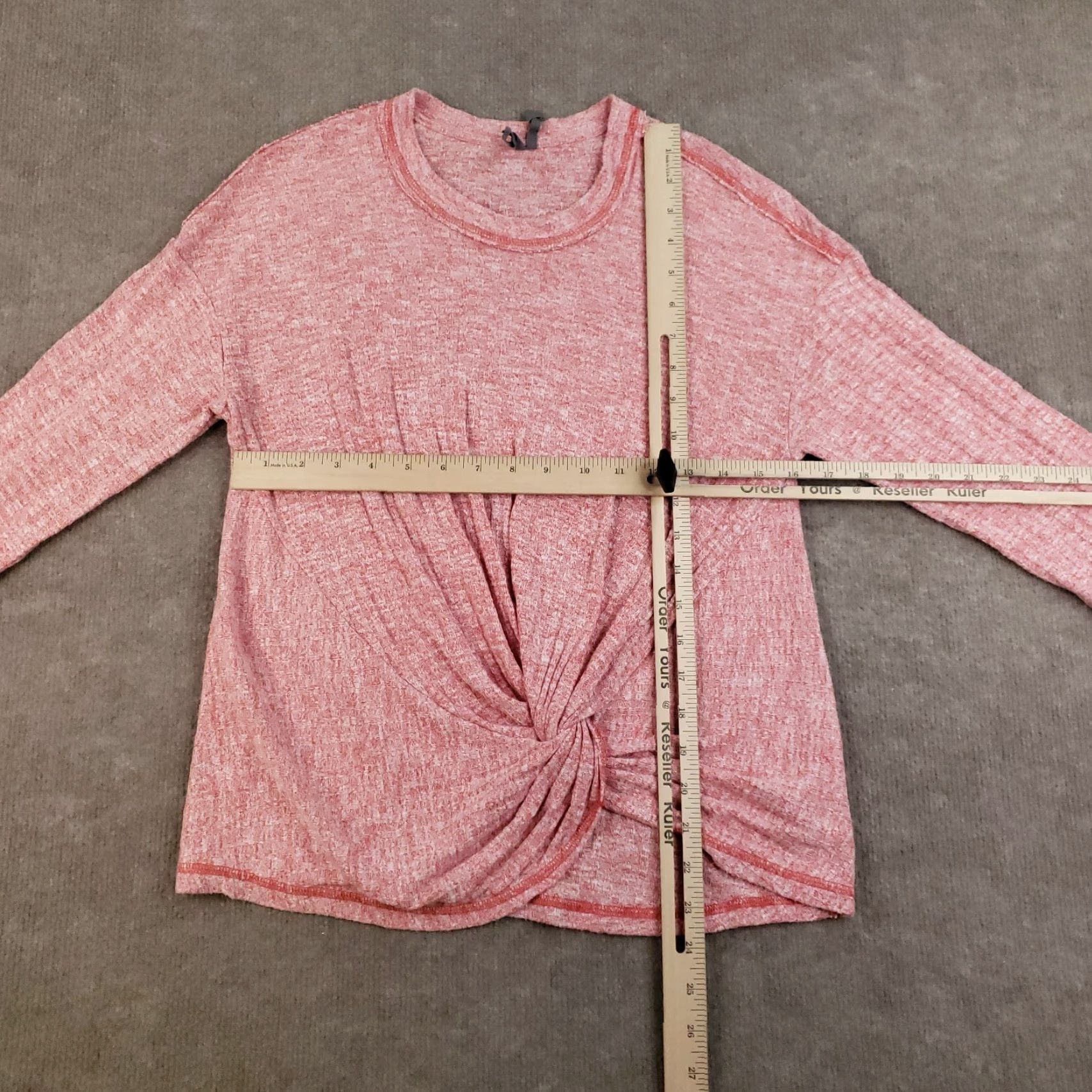 Anthropologie Anthropologie Sweater Womens Small Pink 3/4 Sleeve Knit Twist Front Ribbed Top Shirt Pullover Casual Lightweight Regular Size S Women Size S / US 4 / IT 40 - 2 Thumbnail