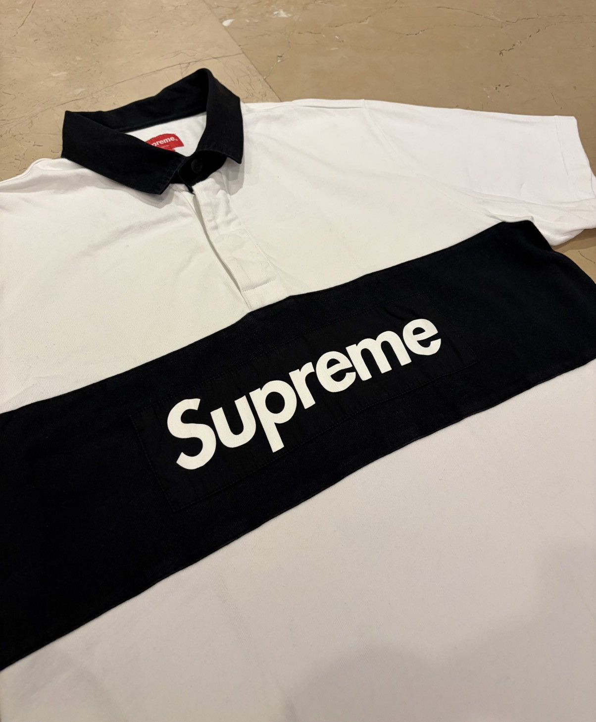 Supreme Supreme Rugby Box Logo Polo T-Shirt Size US L / EU 52-54 / 3 - 2 Thumbnail