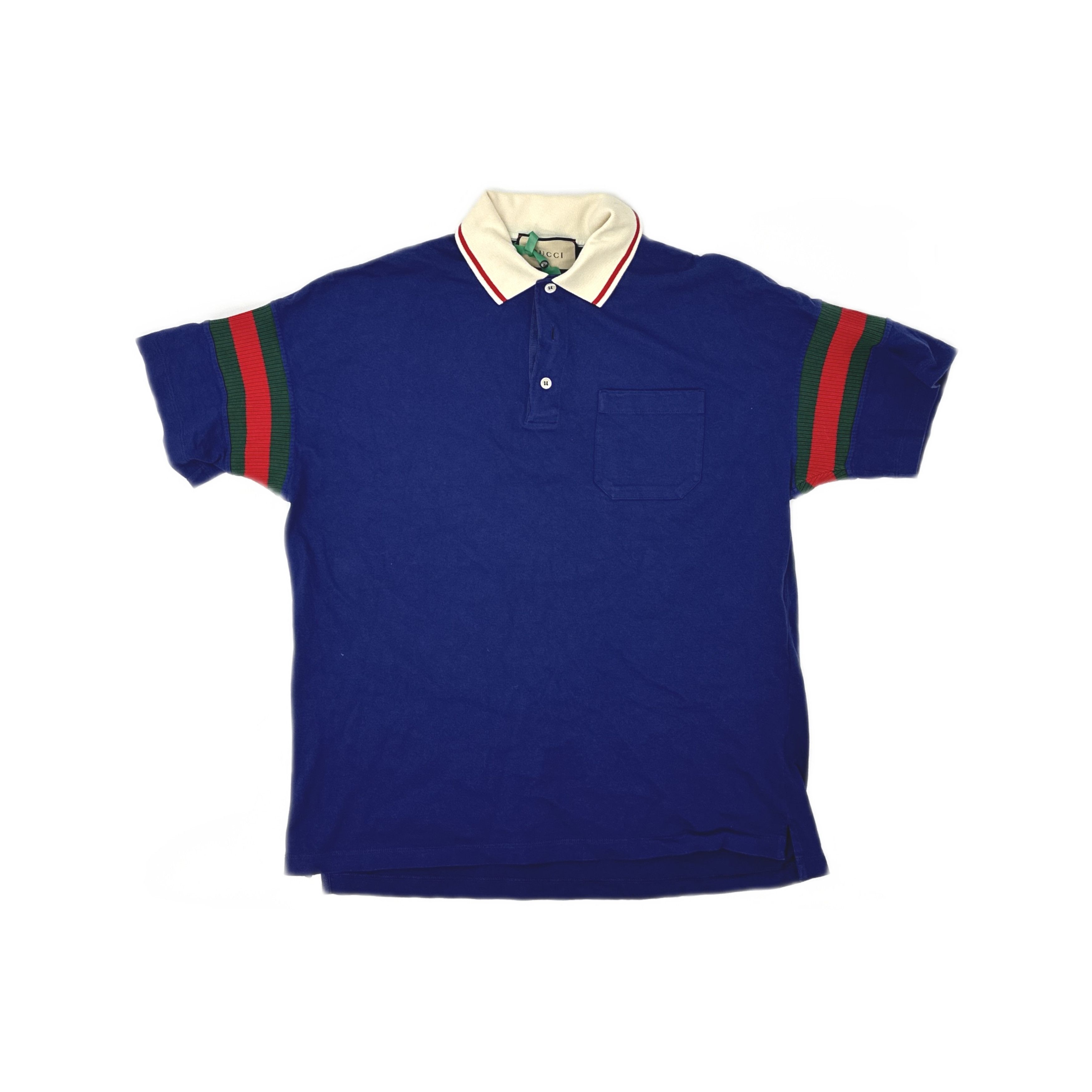 Gucci Gucci Striped Sleeve Polo Size L Size US L / EU 52-54 / 3 - 1 Thumbnail