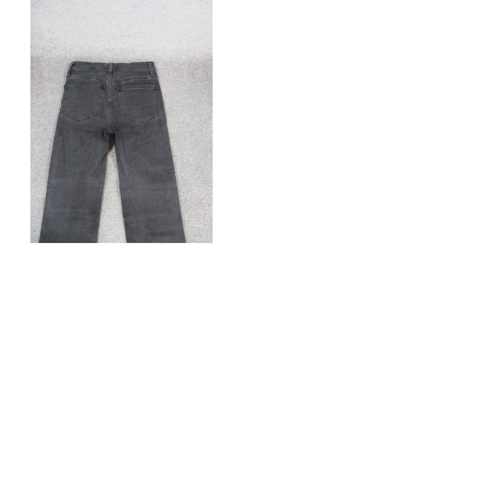 Madewell Madewell Jeans Womens 24 Stovepipe Gray Denim Raw Hem Straight Fit, Zip Closure, Charcoal Wash, Mid Rise, Regular Size 24 Womens Jeans Size 42" / US 20 - 9 Thumbnail