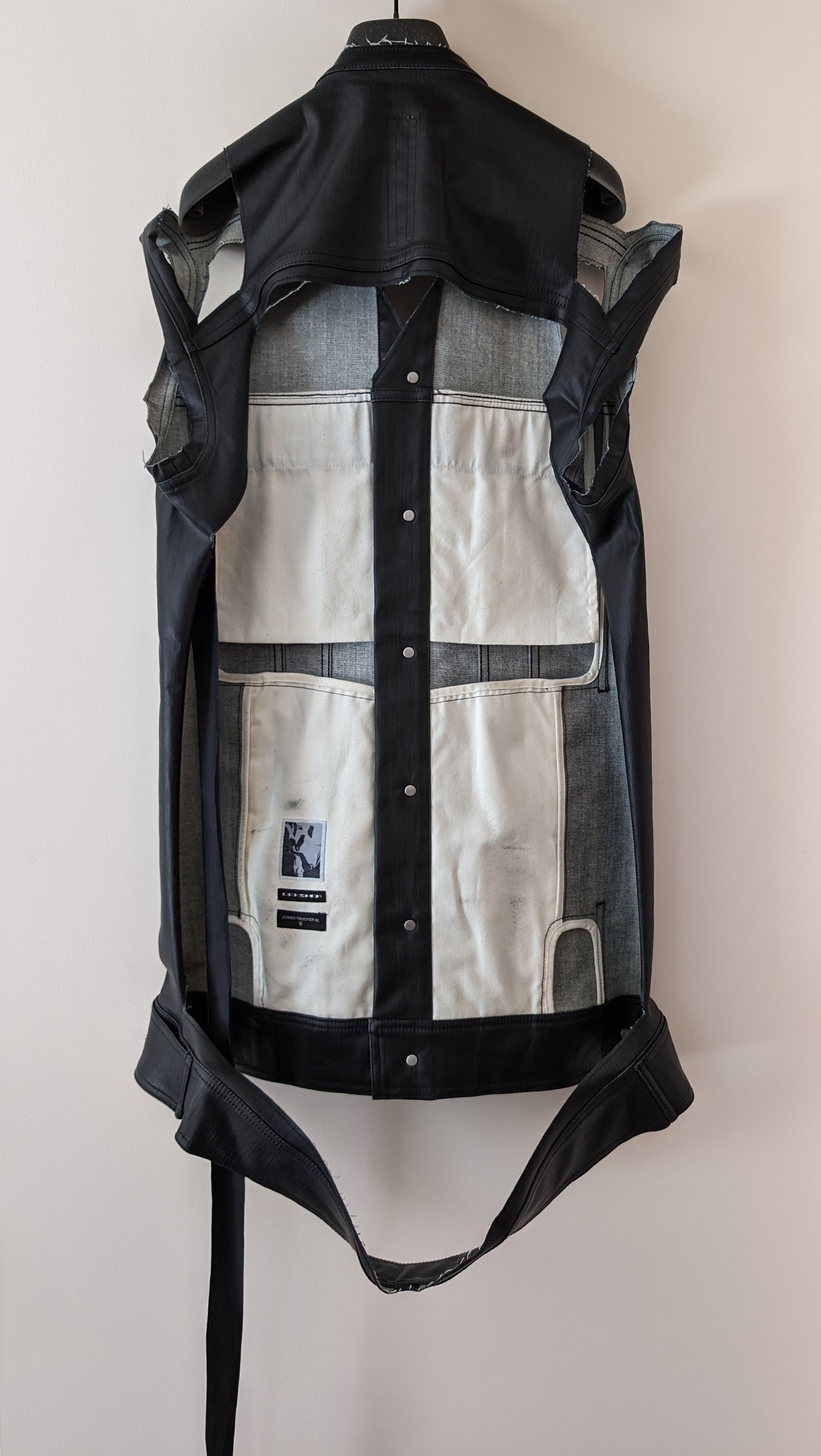 Rick Owens SS21 Runway Jumbo Cutout Sleeveless Denim Trucker Size US S / EU 44-46 / 1 - 5 Thumbnail