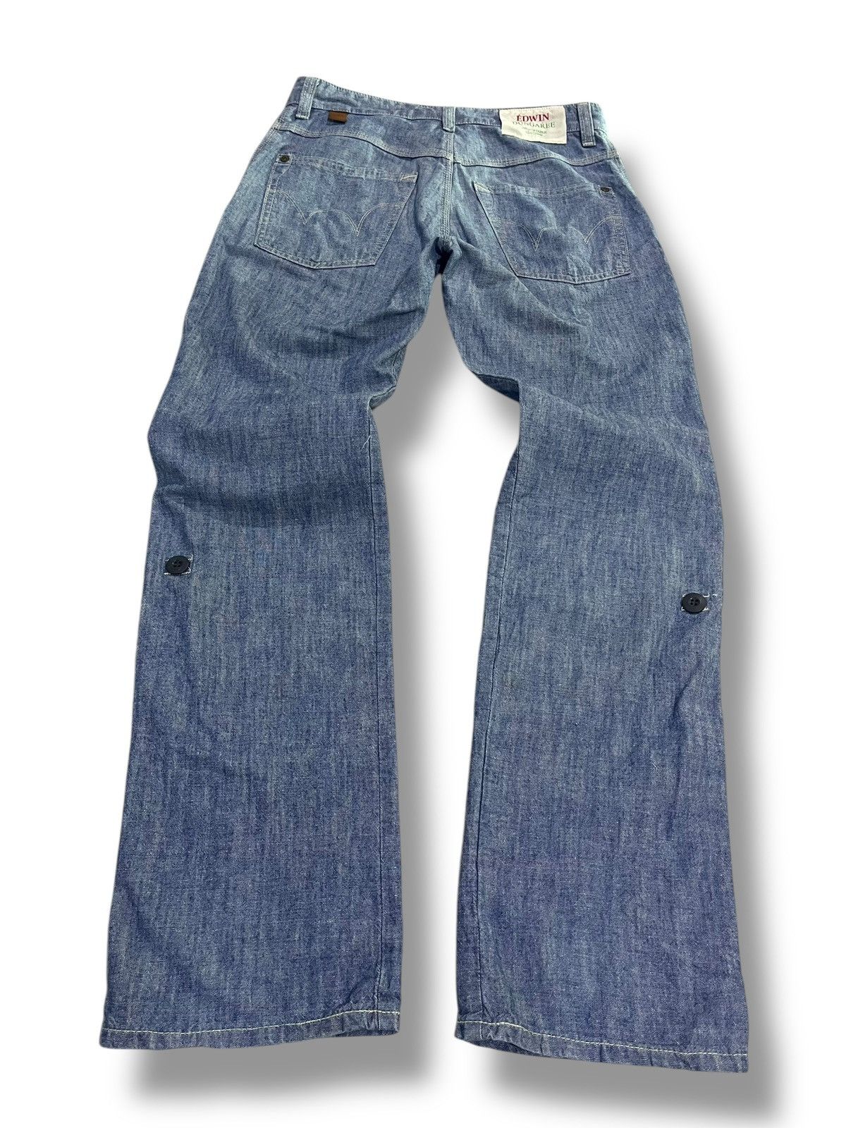 If Six Was Nine × Japanese Brand × Le Grande Bleu (L.G.B.) 🇯🇵 VINTAGE EDWIN WASHED BLUE DUNGAREE Size US 32 / EU 48 - 8 Thumbnail