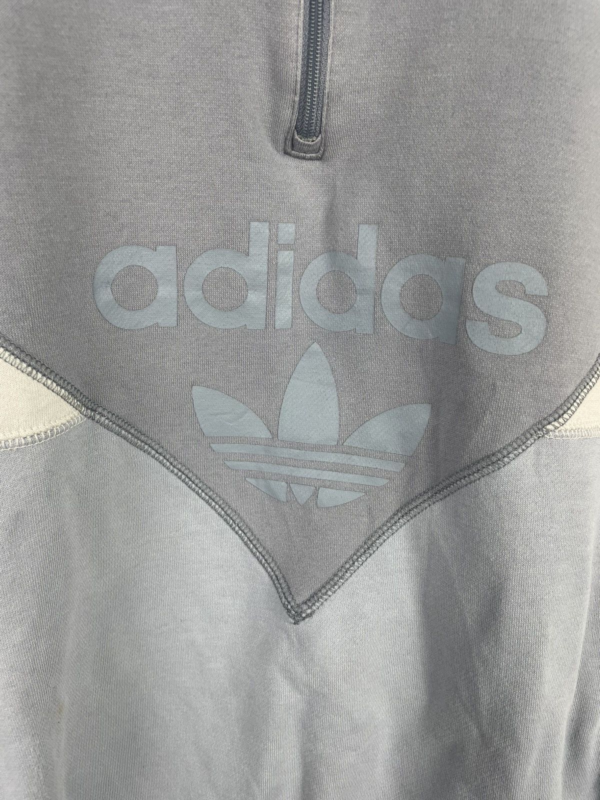 Adidas Adidas 1/4 Zipper Hoodie Size US L / EU 52-54 / 3 - 3 Thumbnail