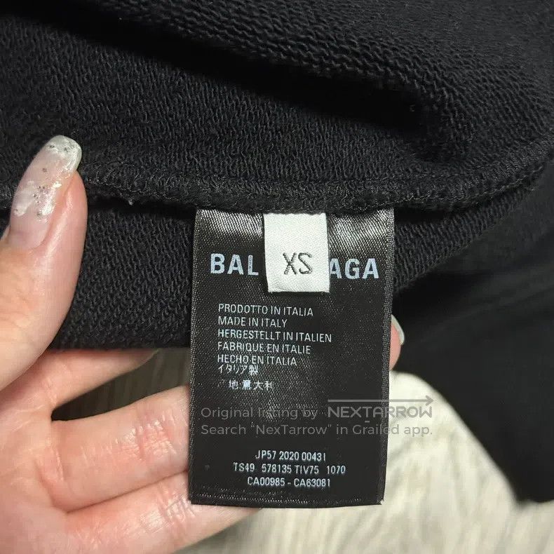 Balenciaga Balenciaga Solid Logo Printed Hoodie, Regular Fit, Black Size US XS / EU 42 / 0 - 4 Thumbnail