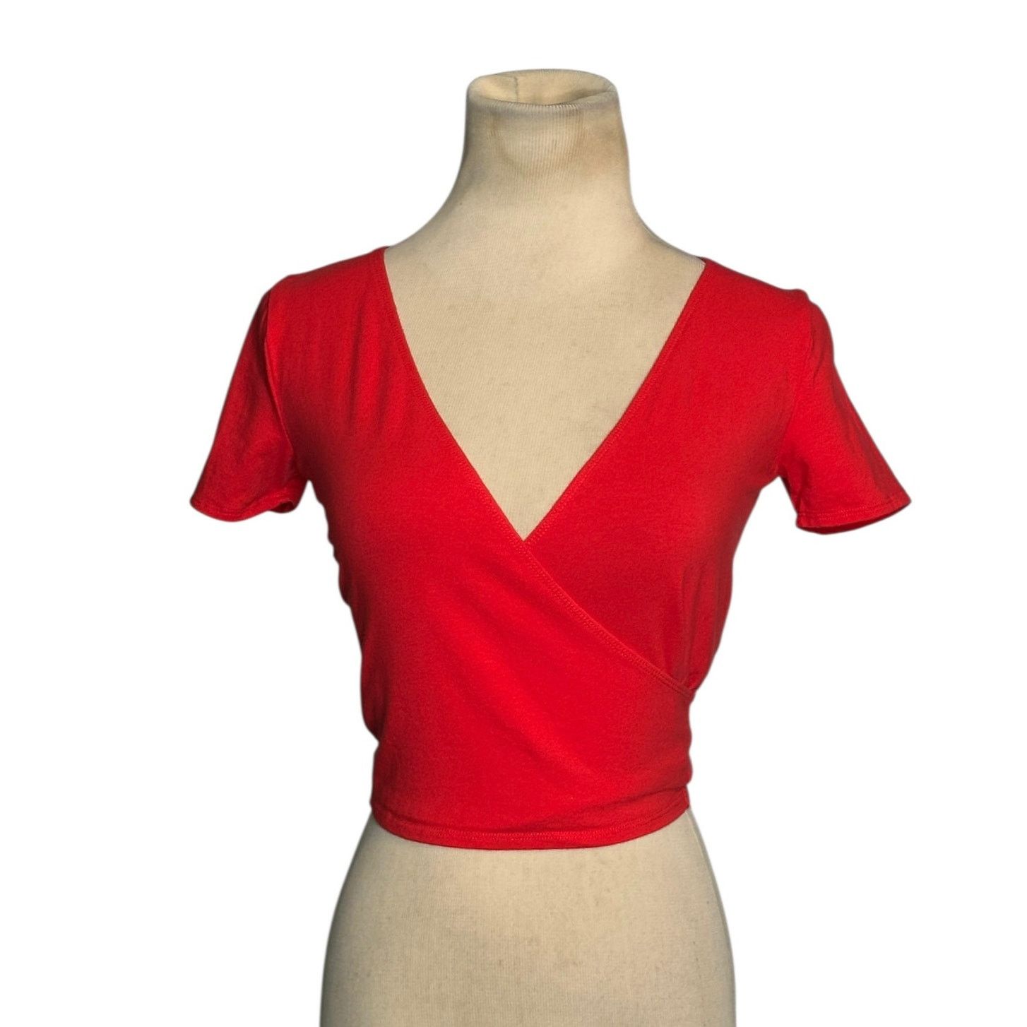 Hollister Hollister red short sleeves wrap top size XS Size XS / US 0-2 / IT 36-38 - 1 Thumbnail