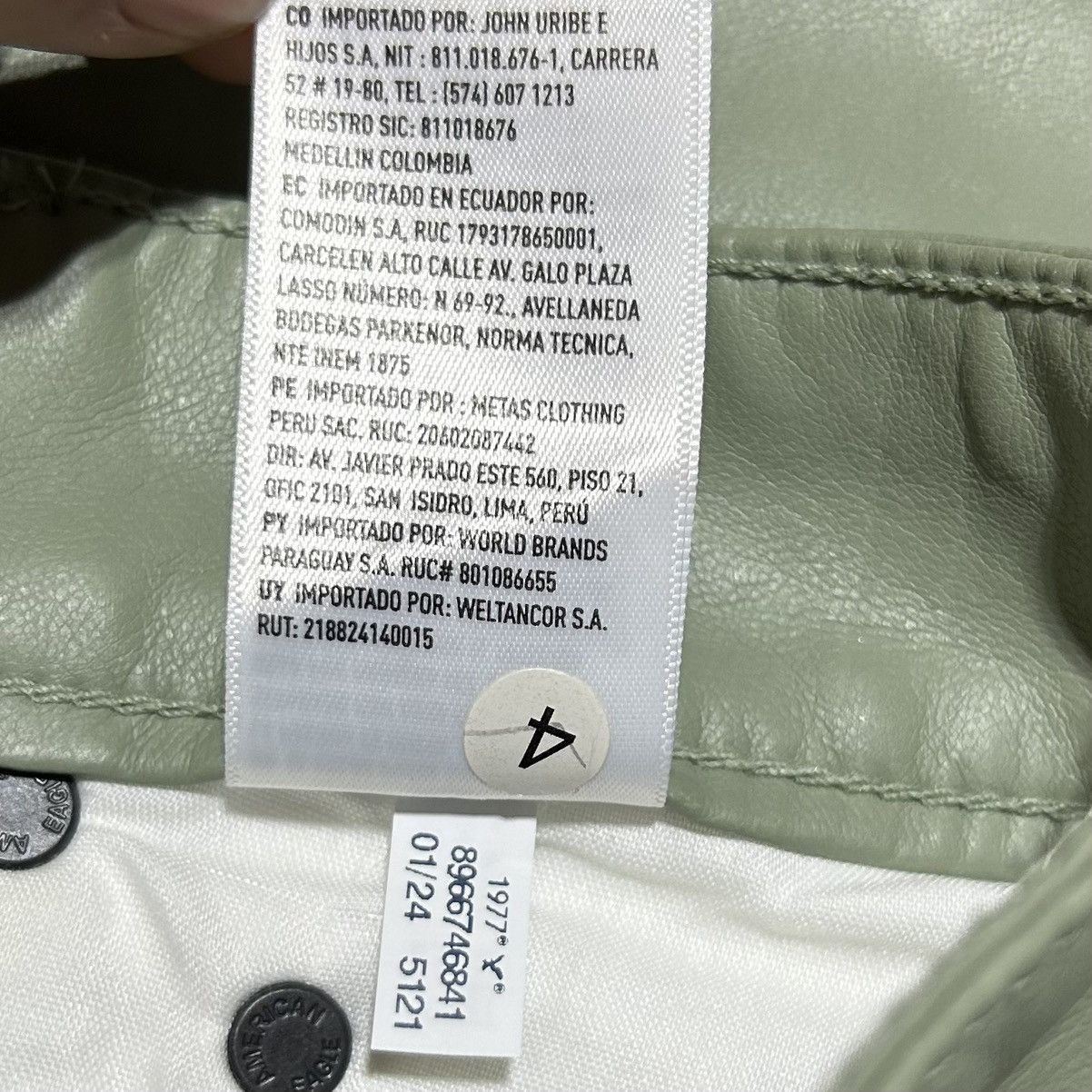 American Eagle Outfitters American Eagle Pants Vegan Leather High Rise Straight Sz 000 Size 24" / US 00 / IT 34 - 11 Thumbnail