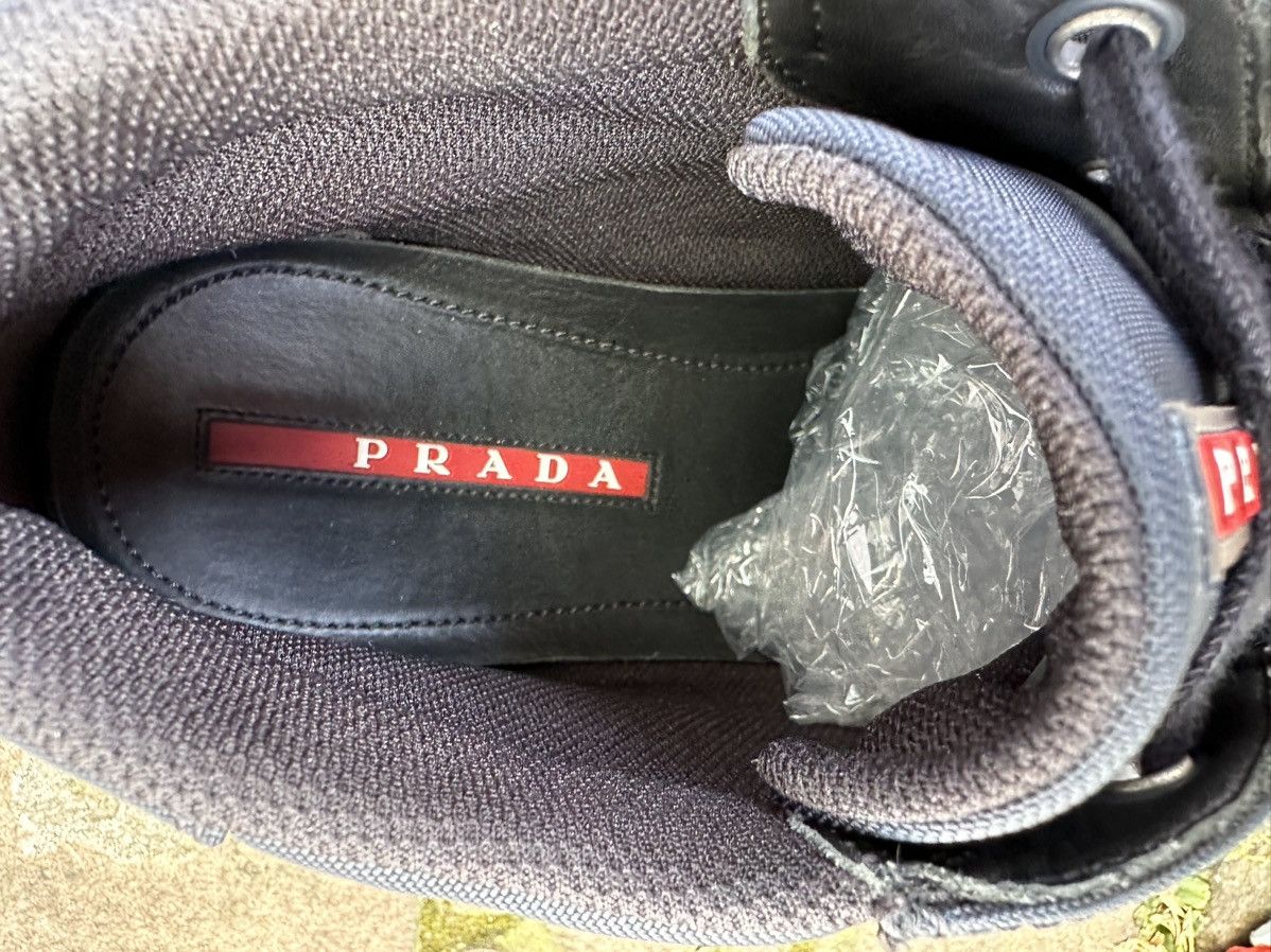 Prada 💫Prada💫(4T 3029) High Top Canvas Sneakers U.K-10.5/U.S-11.5 Size US 11.5 / EU 44-45 - 8 Thumbnail