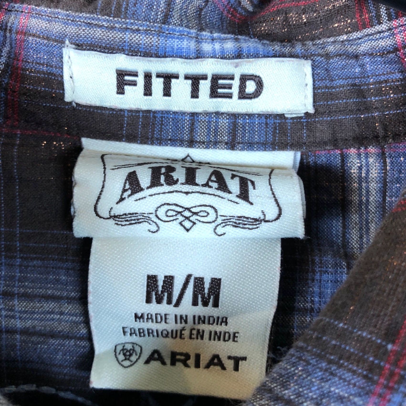 Ariat Ariat Womens Shirt Multicolored Plaid Fitted Snap Long Sleeve Metallic Blend M Size M / US 6-8 / IT 42-44 - 6 Thumbnail