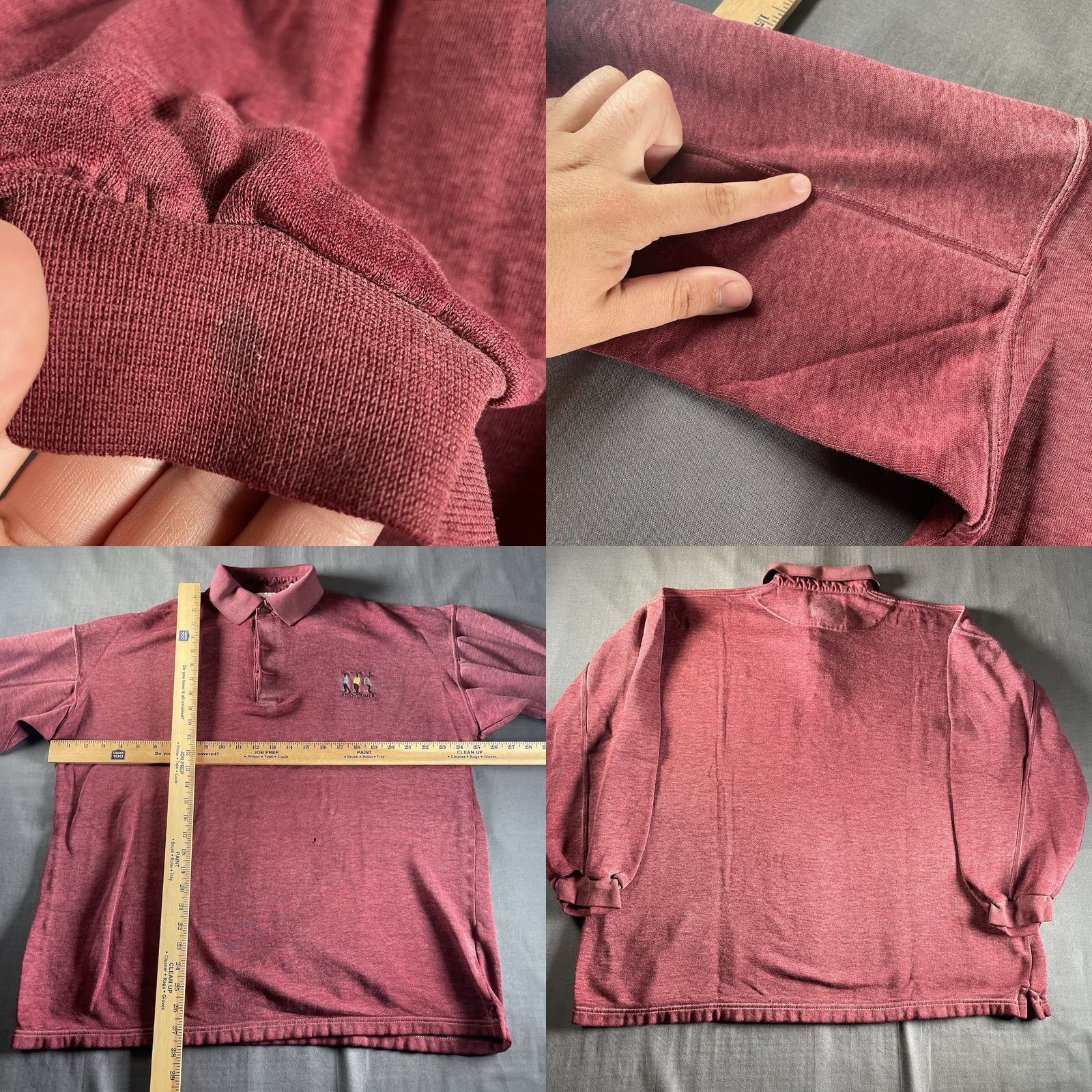 Vintage VINTAGE Umen Studio Sweatshirt Rugby Embroidered Collared 90s Men M Red Shirt Mens Size US M / EU 48-50 / 2 - 8 Thumbnail