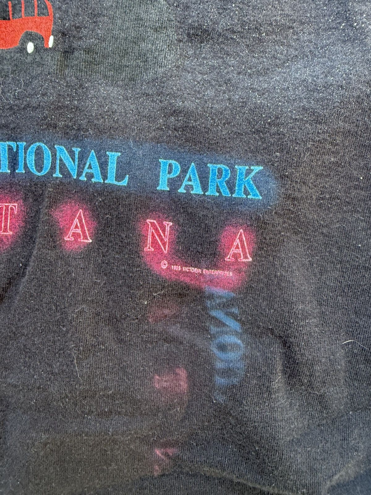 Fruit Of The Loom Vintage Glacier National Park Montana Tee 1995 Size US L / EU 52-54 / 3 - 4 Thumbnail